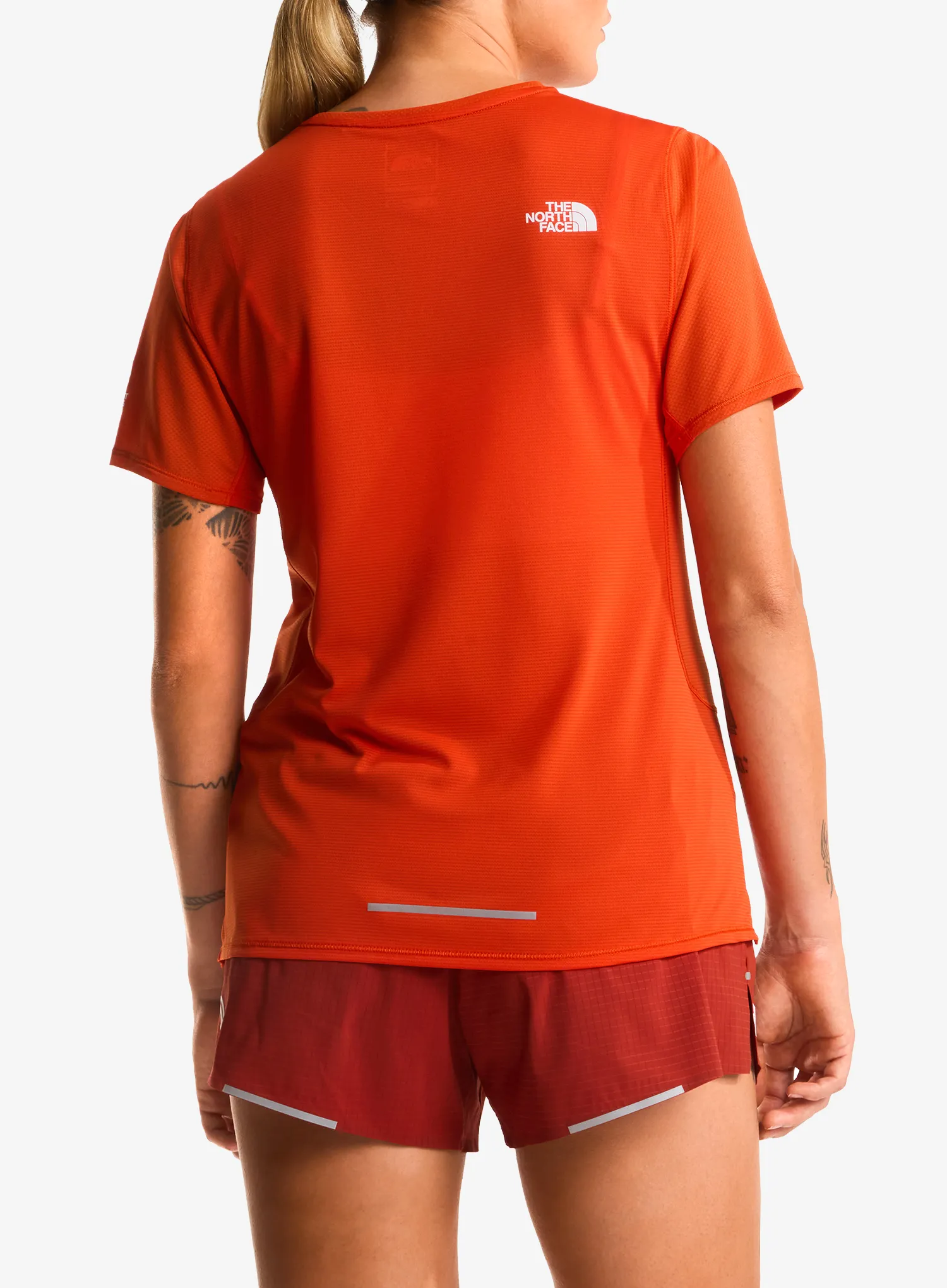 Laufshirt Damen The North Face Summit High Trail SS - lava red