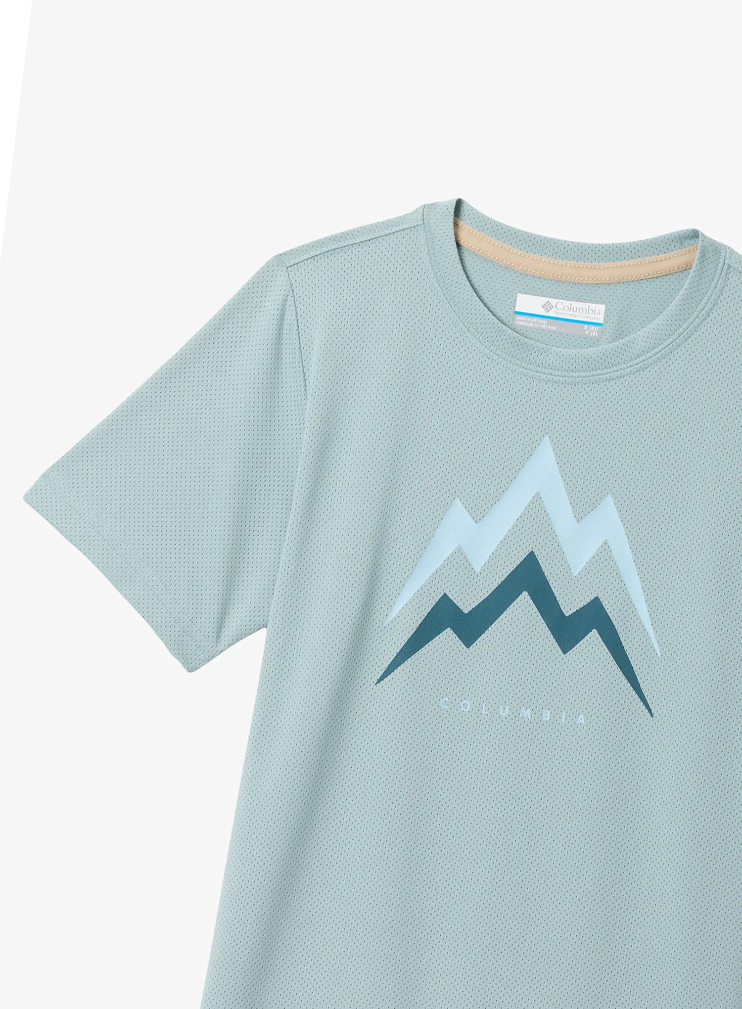 T-Shirt Jungen Columbia Tech Trail Utility SS Graphic Crew - crushed blue/energetic