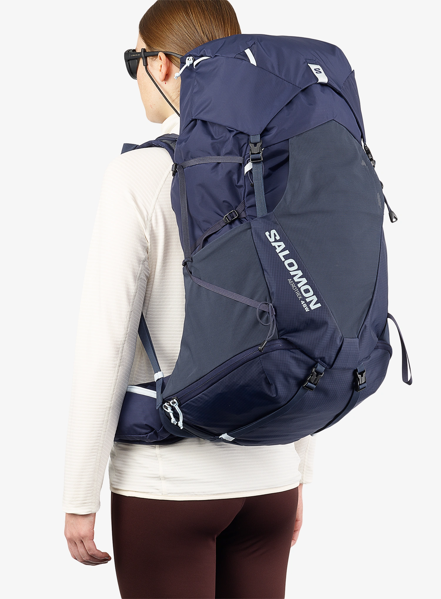 Wanderrucksack Damen Salomon Aerotrek 48 - maritime blue/mood indigo