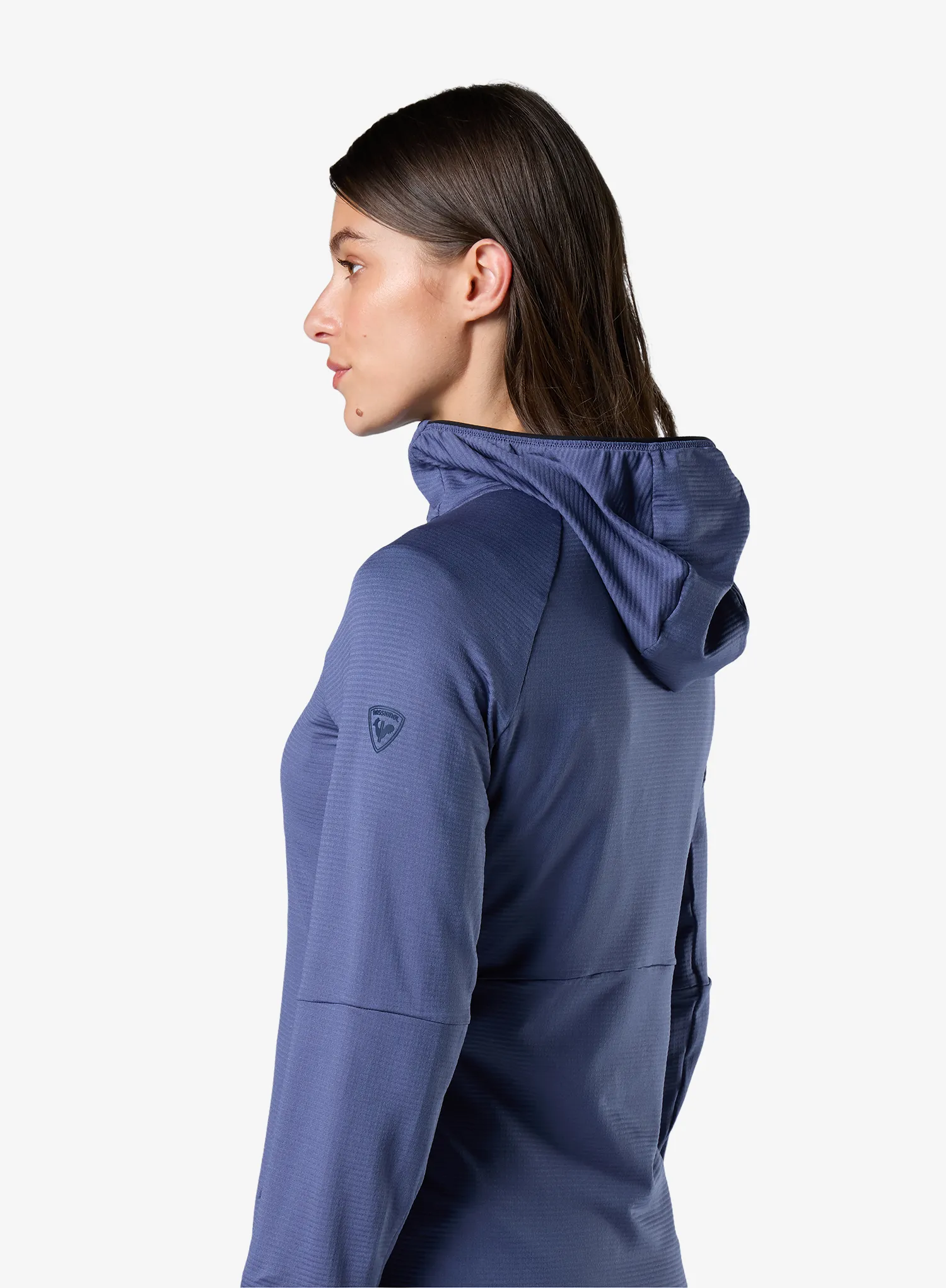 Trekking-Pullover Damen Rossignol Textured Hoodie Mid Layer - true blue night
