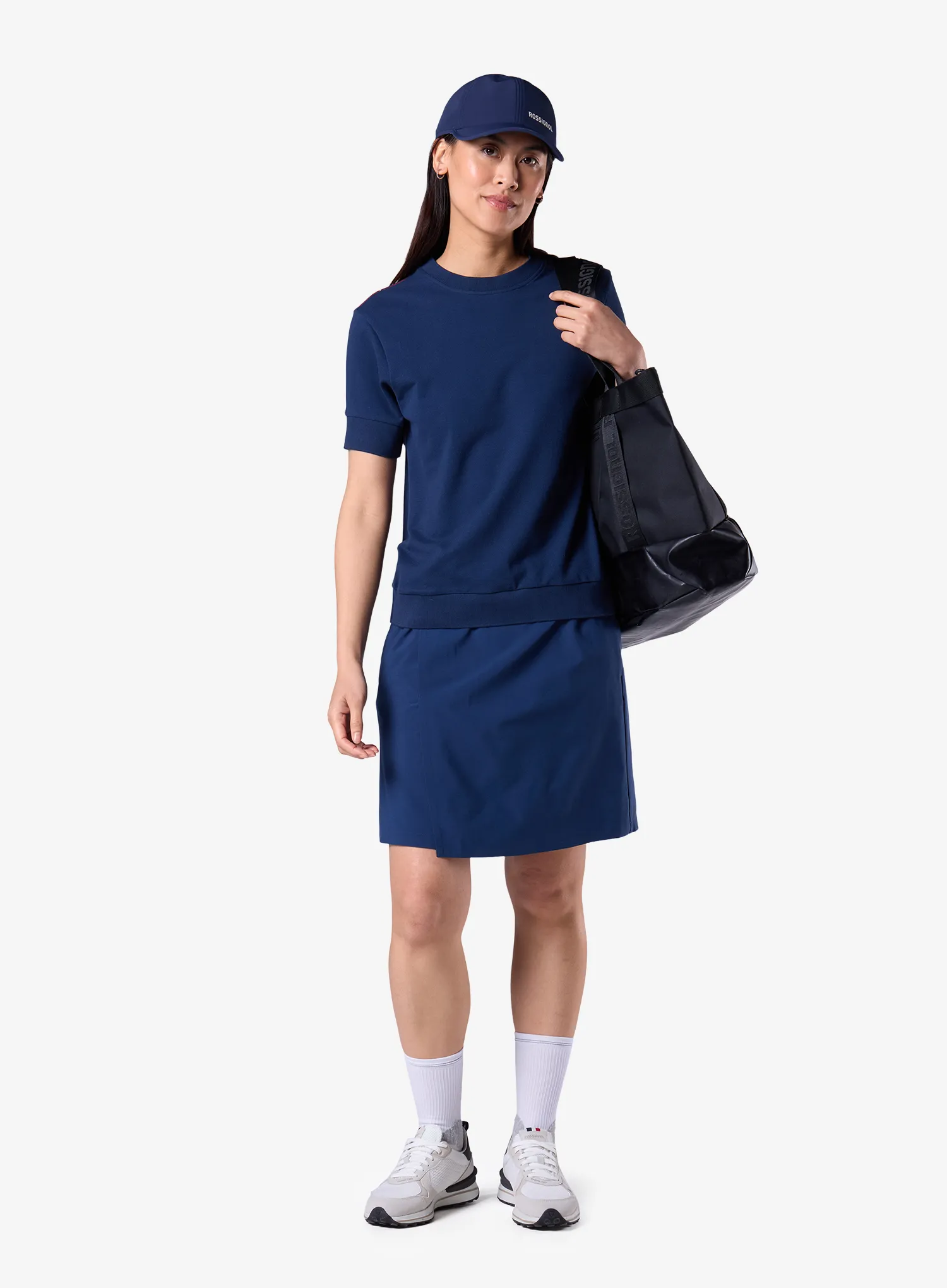 T-Shirt Baumwolle Damen Rossignol Piquein Tee - dark navy
