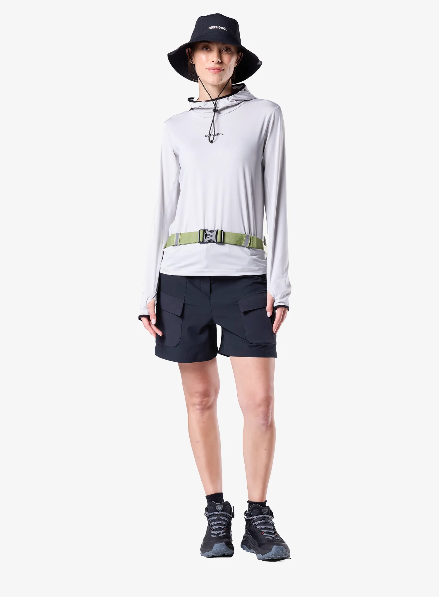 Kapuzenpullover Damen Rossignol Westweg Sun Hoodie - grey light