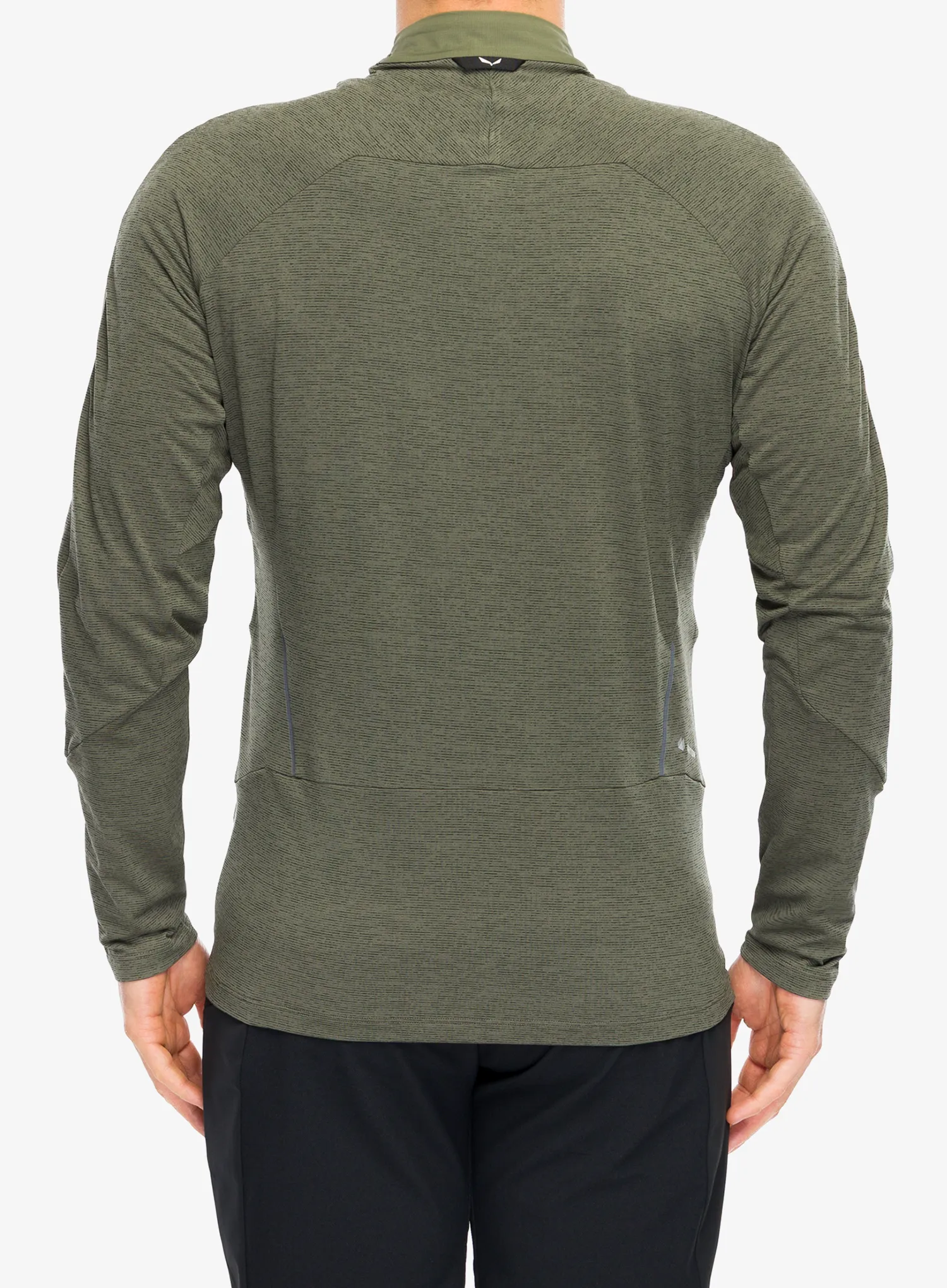Pullover mit Reißverschluss Salewa Pedroc Dry Wind Hz Tee - faded green