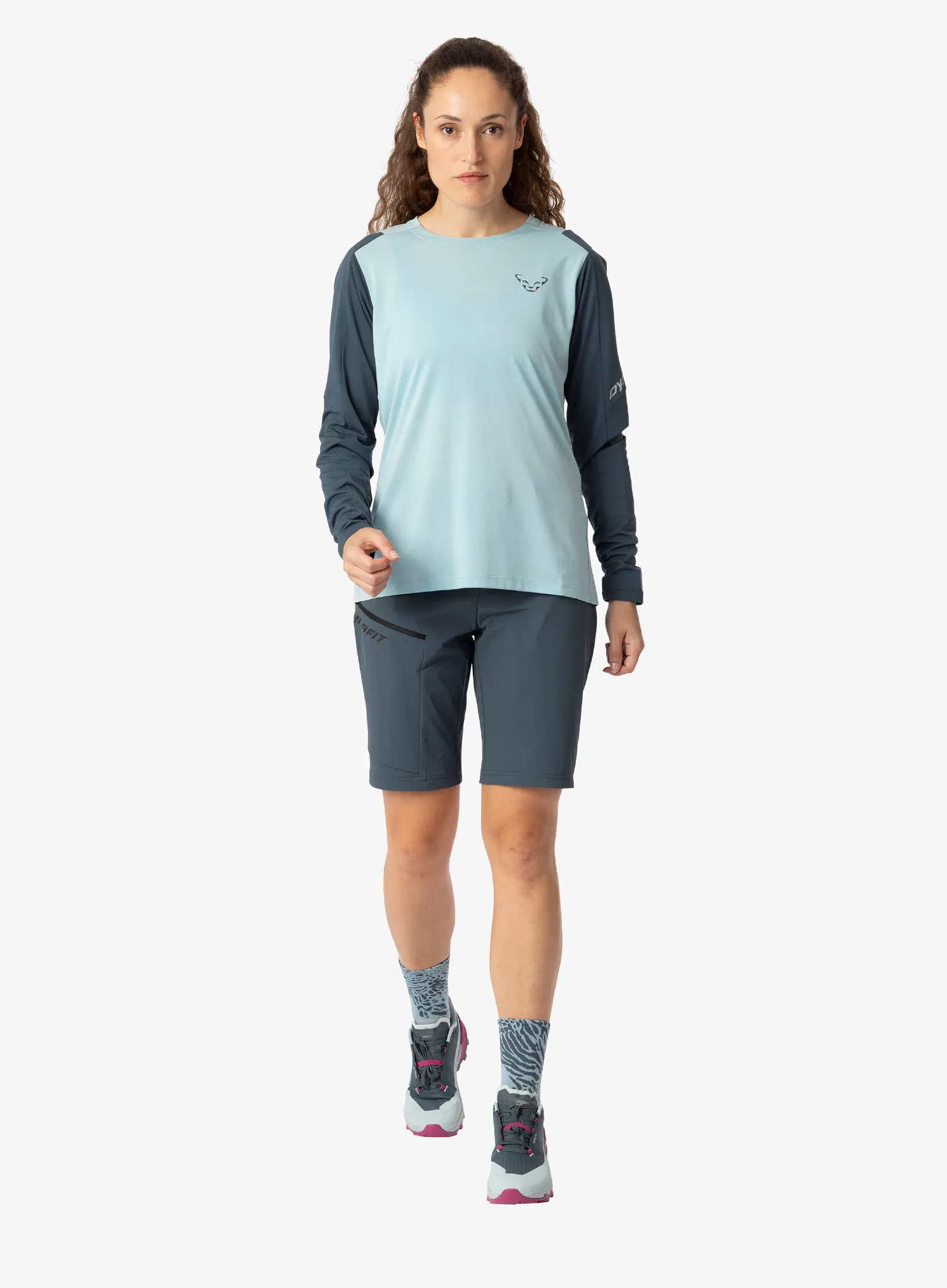 Langarmshirt Damen Dynafit Transalper L/S Tee - cloud blue