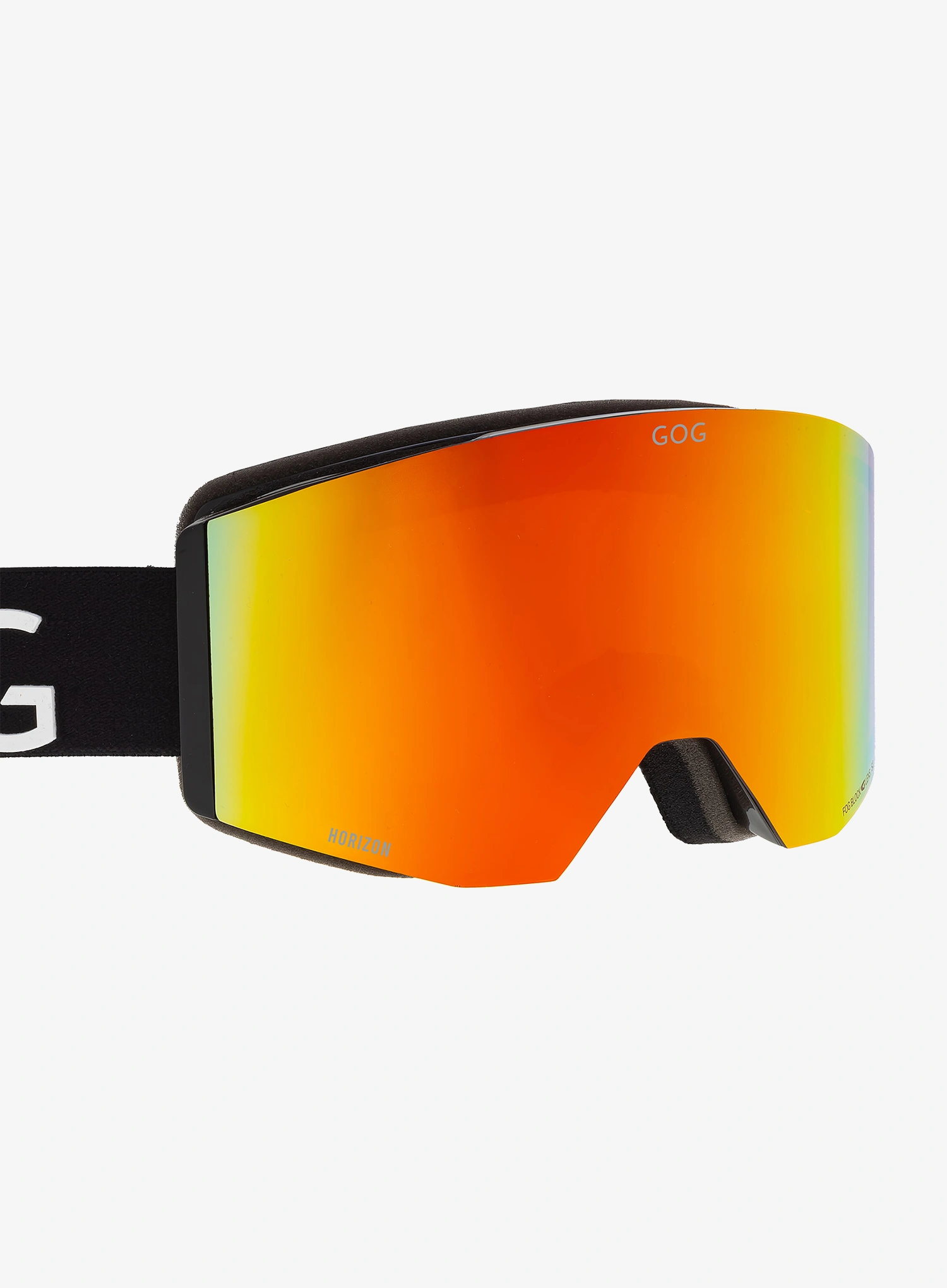 Skibrille GOG Horizon - black/reflex red S2