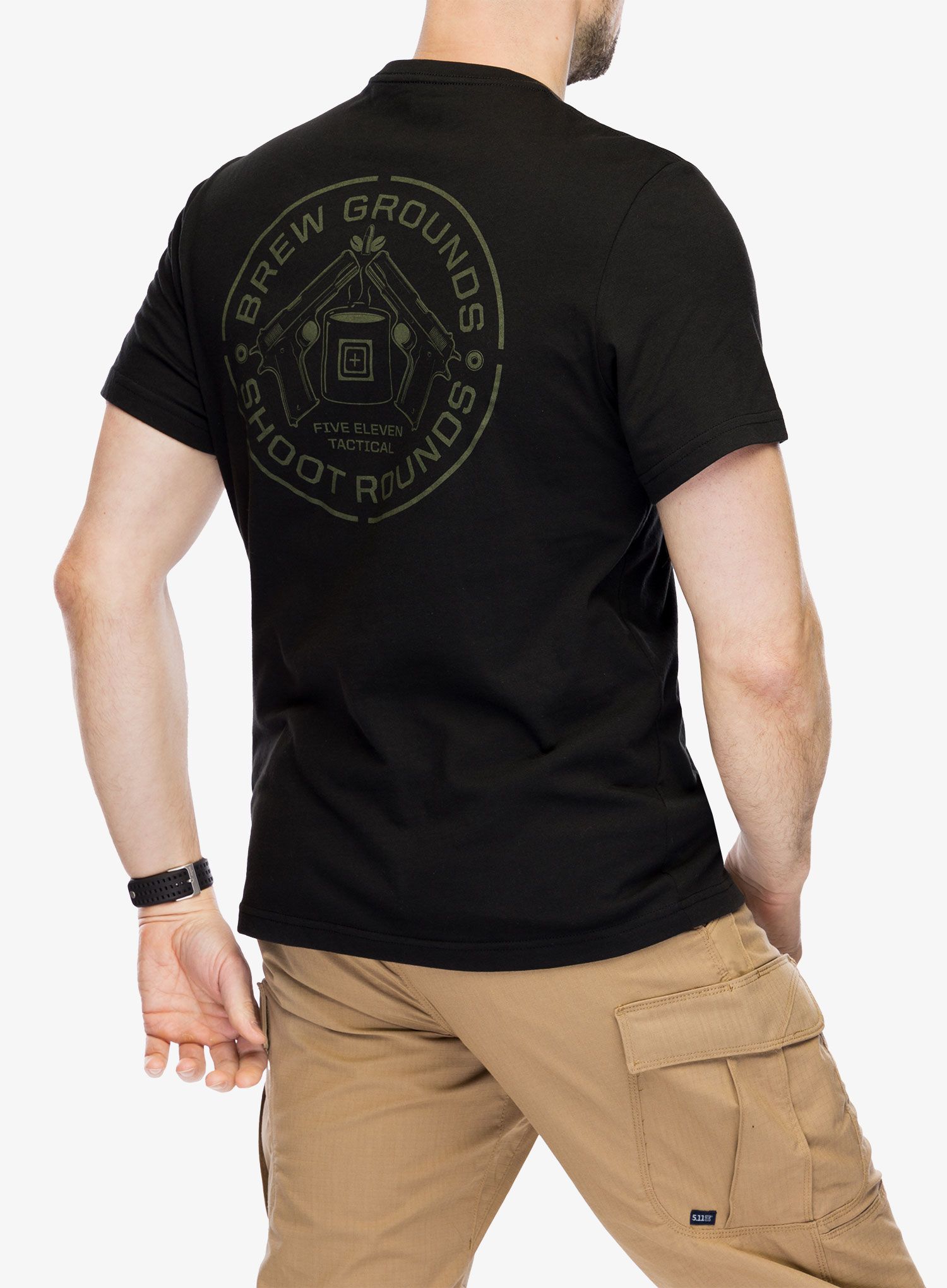 T-Shirt mit Aufdruck 5.11 Brew Grounds S/S Tee - black