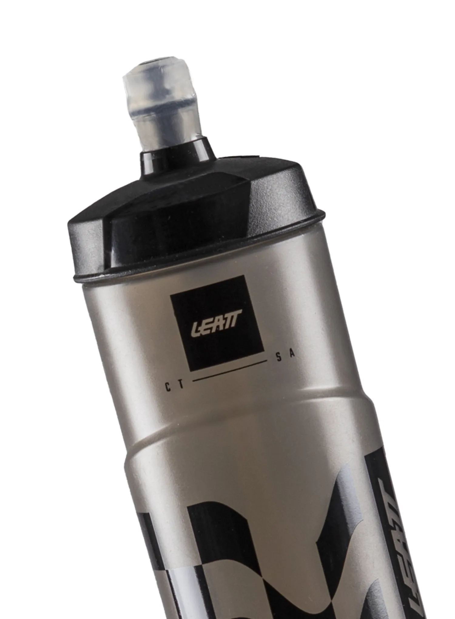 Fahrrad-Trinkflasche Leatt SteadySip Convertible 600 ml Fidlock with Bike Base - smoke