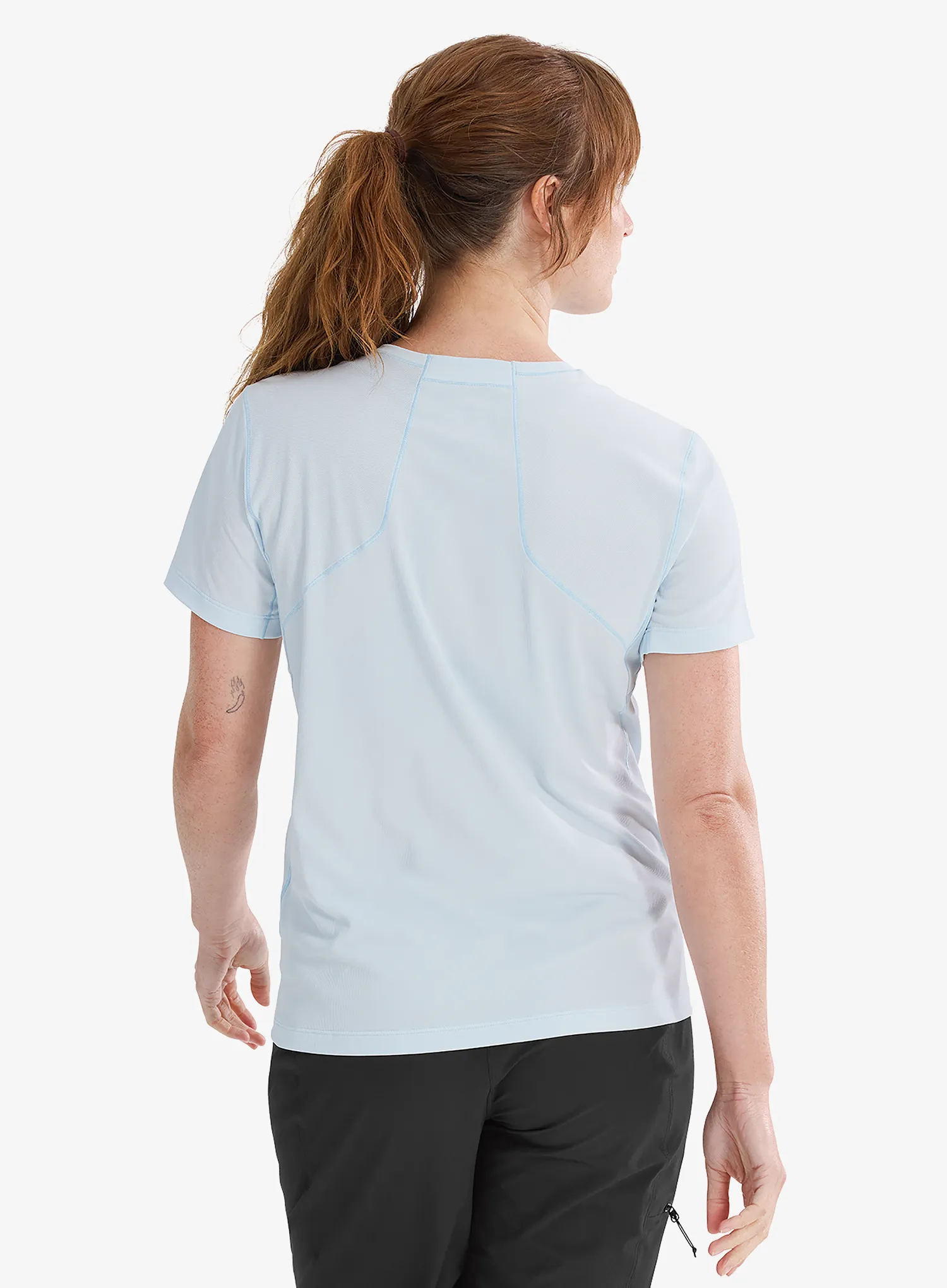 Laufshirt Damen Arcteryx Sunna Crew SS - alpine blue