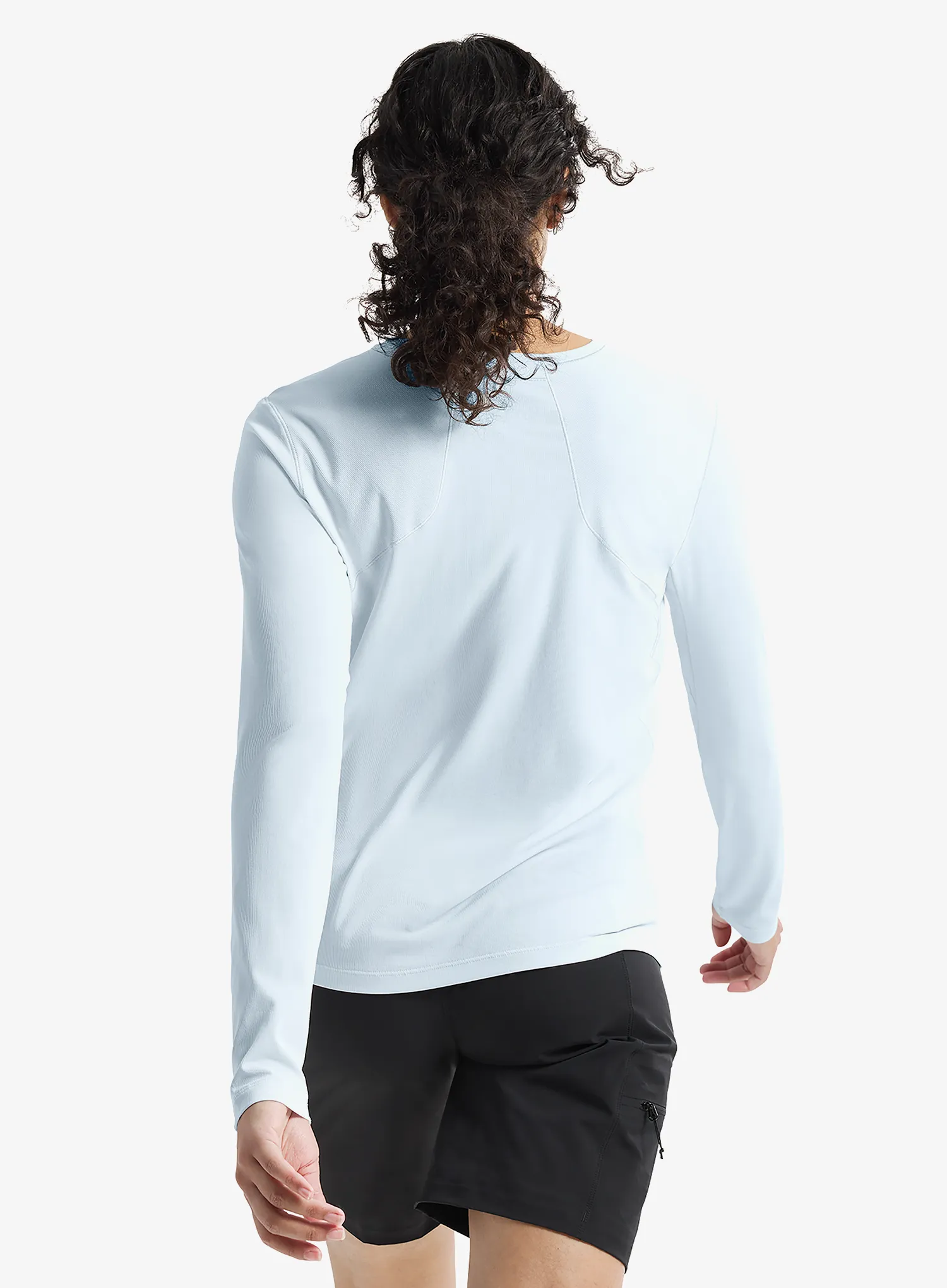 Laufshirt langarm Damen Arcteryx Sunna Crew LS - alpine blue