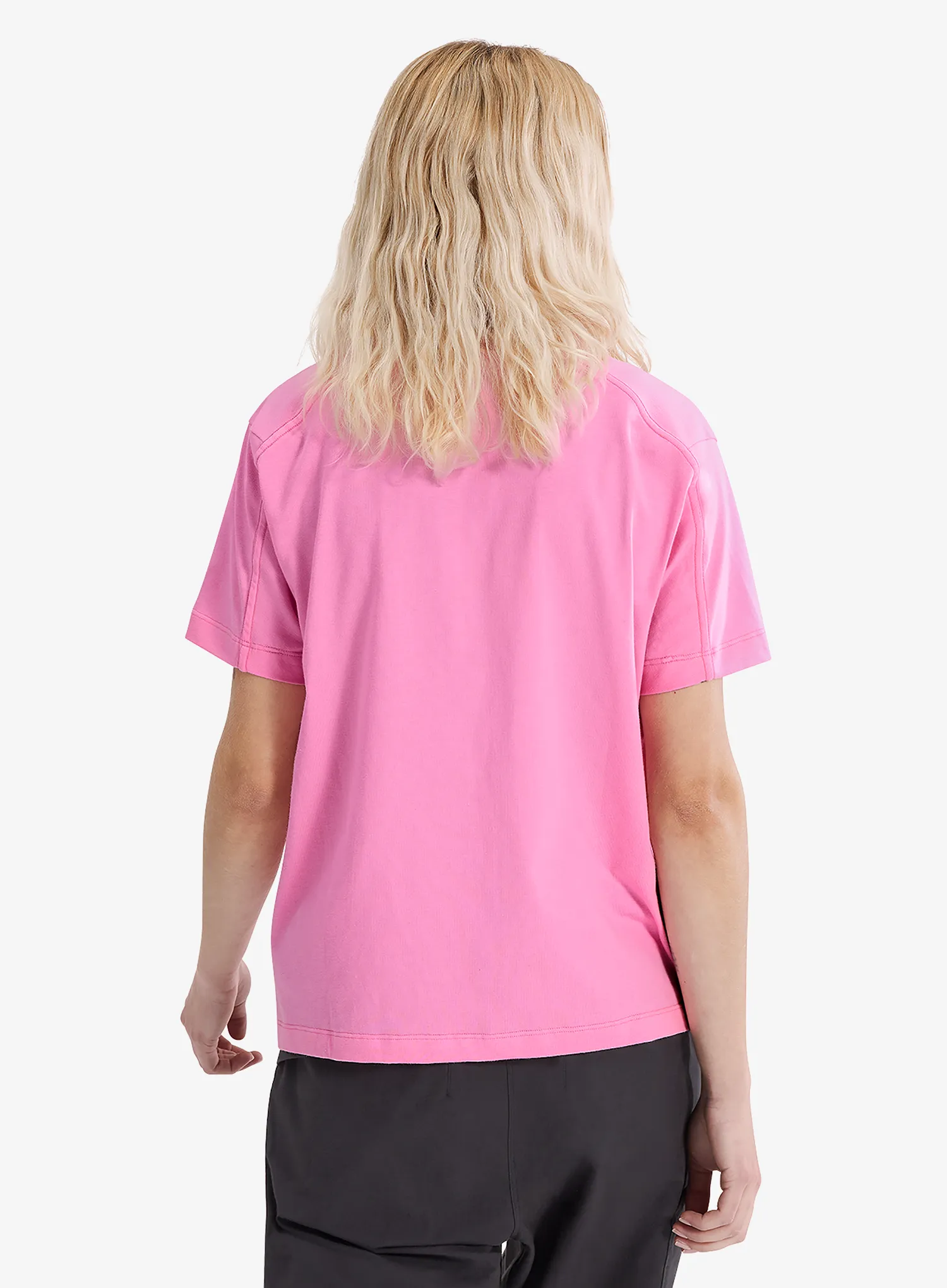 Klettershirt Damen Arcteryx Kragg Cotton Little Bird Crew SS - pineberry