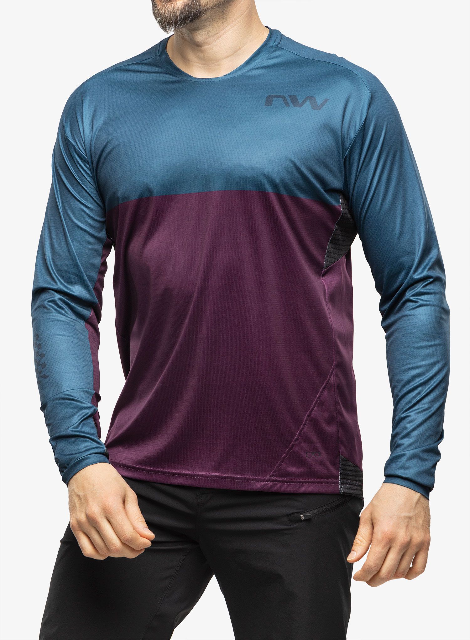 Radtrikot Langarm Northwave Edge Jersey Long Sleeve  - deep blue/purple