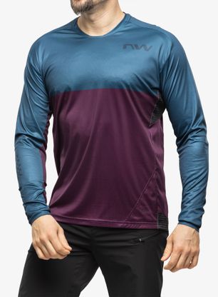 Radtrikot Langarm Northwave Edge Jersey Long Sleeve - deep blue/purple
