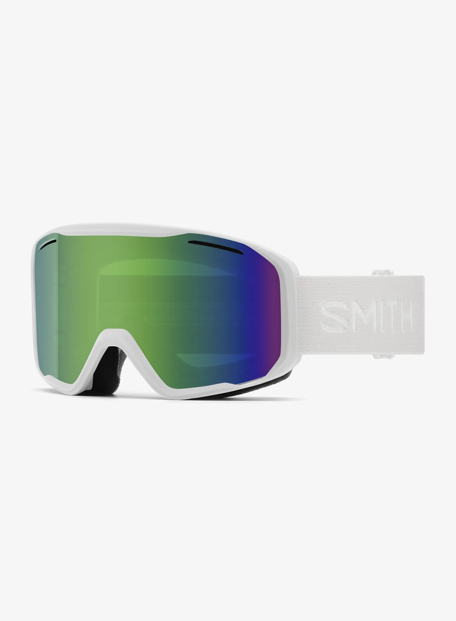 Skibrille Smith Blazer - white/green sol mirror antifog