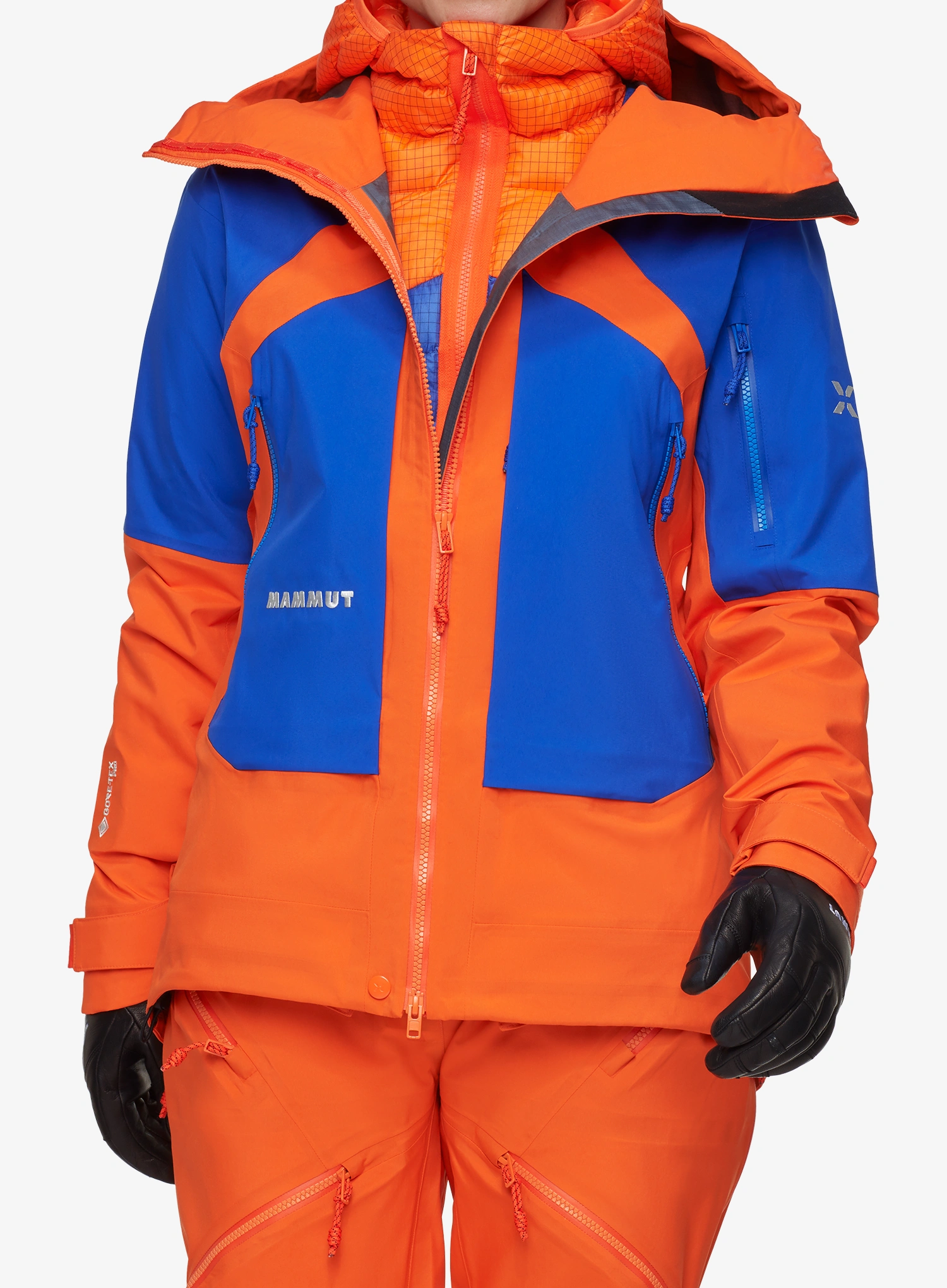 Daunenjacke Damen Mammut Eiger Nordwand Light Down IN Hooded Jacket - eiger orng/blue