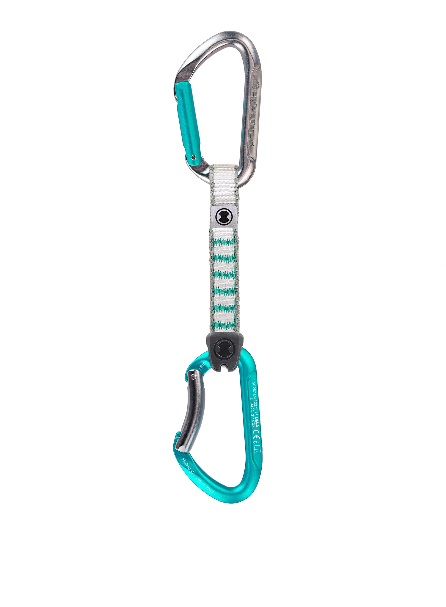 Express-Sets SKYLOTEC Salto NY - 6 Pack 12 cm - titanium/aquamarine