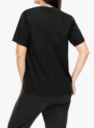 T-Shirt Baumwolle Damen Arcteryx Kragg Cotton Little Bird Crew SS - black/black