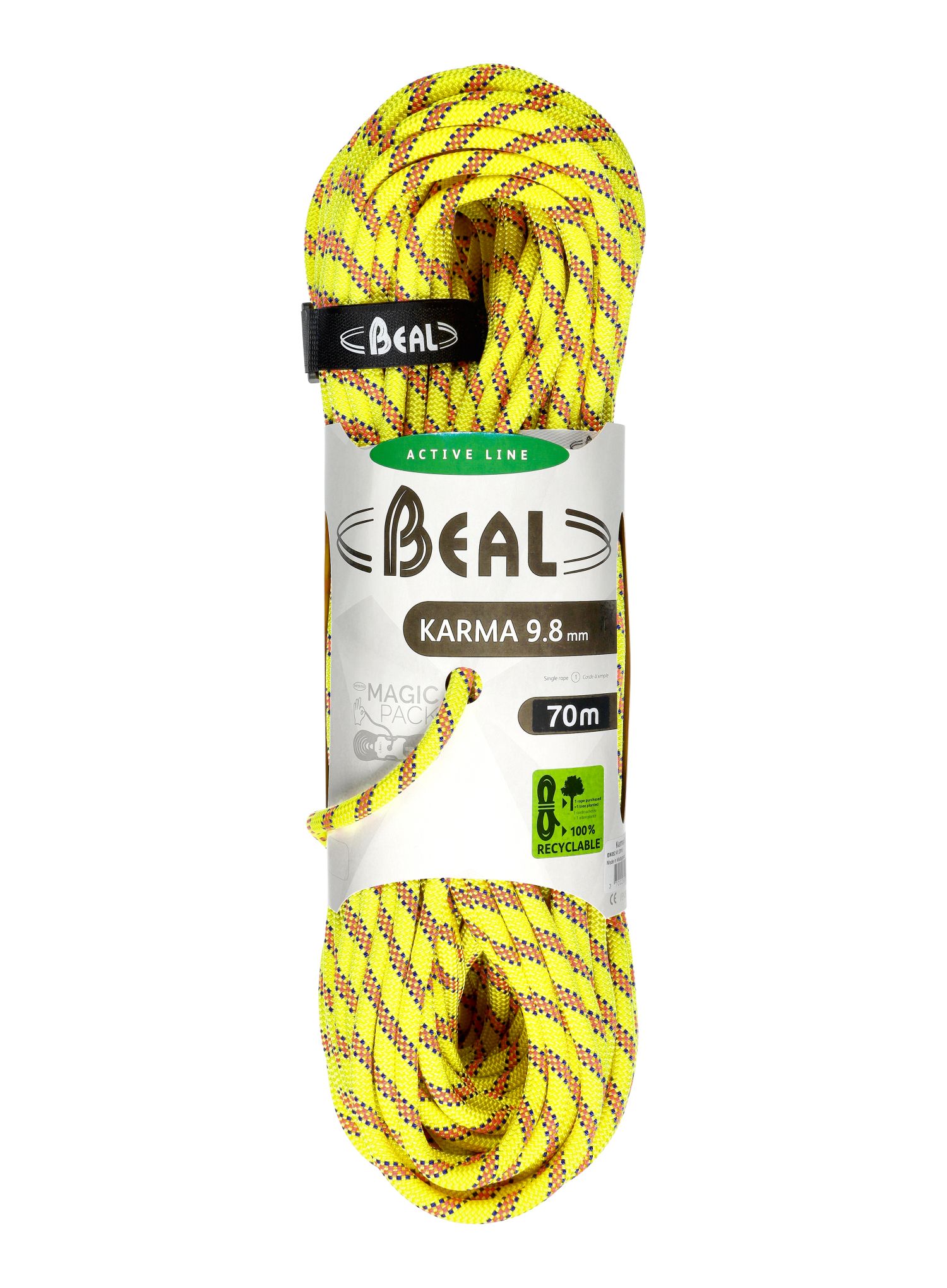 Kletterseil Beal Karma 9,8 mm 70 m - yellow