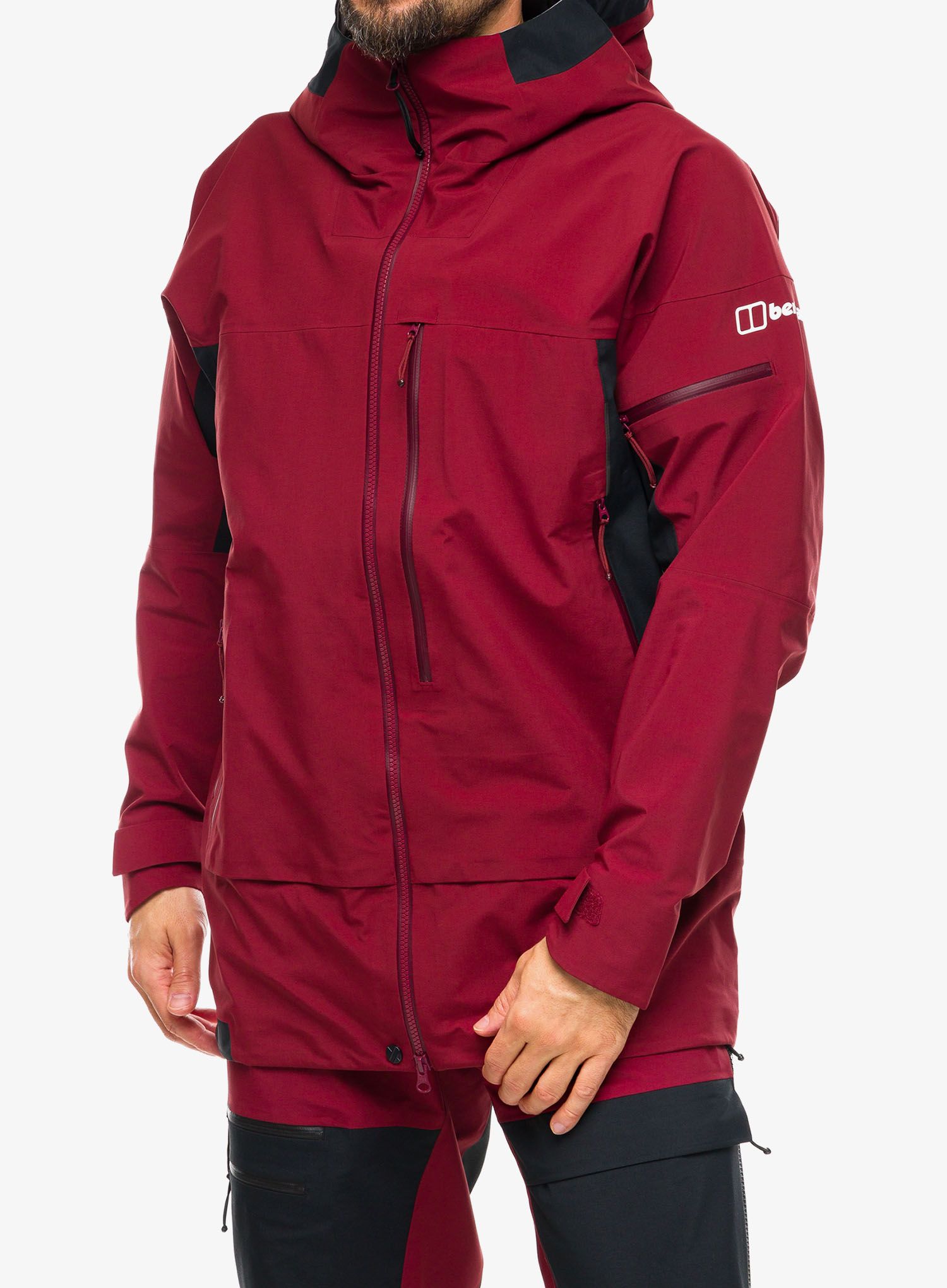 Regenjacke Berghaus MTN Arete Descend GTX Jacket - syrah/jet black