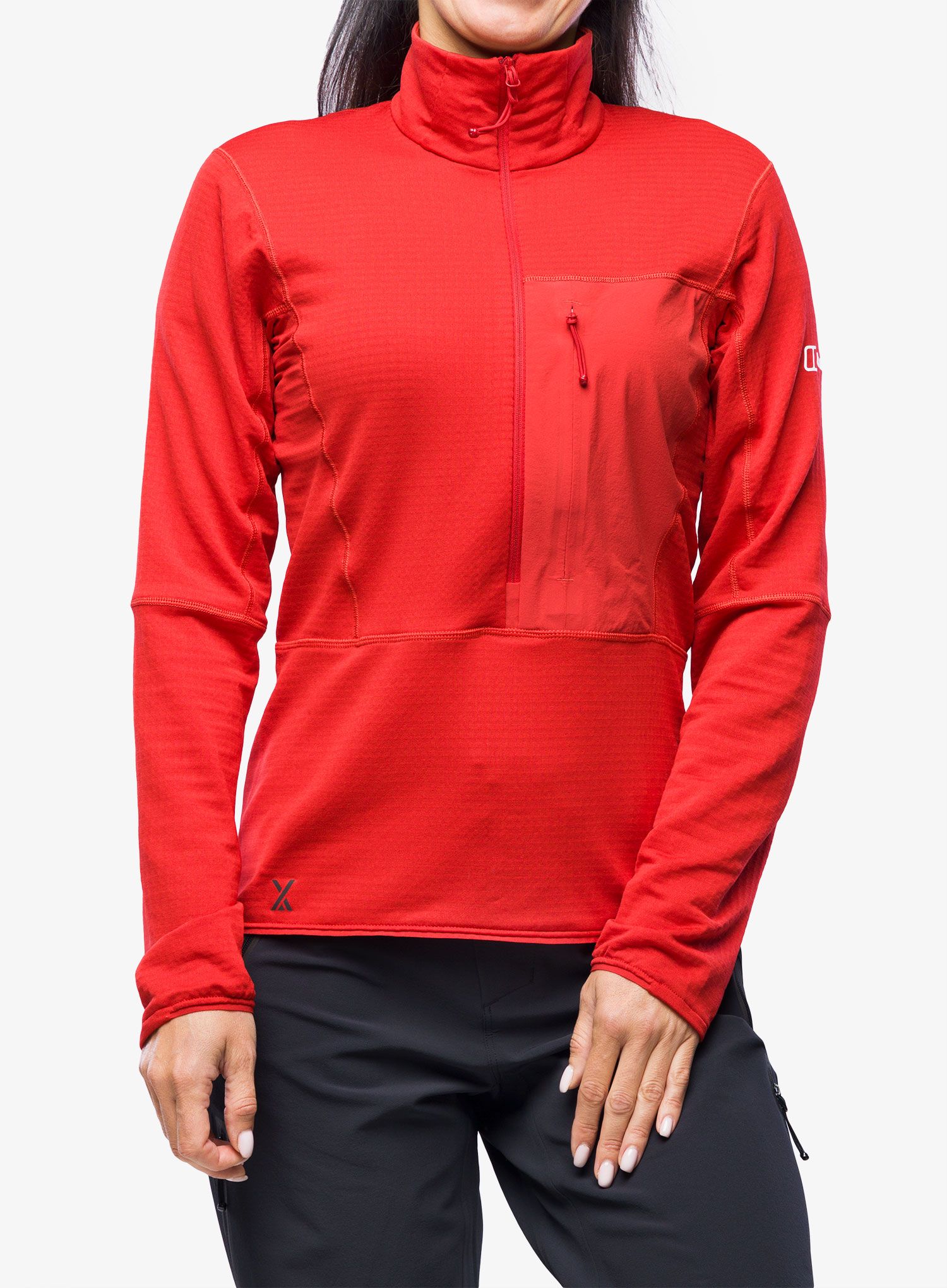 Fleecepullover Damen Berghaus MTN Arete LB HZ - haute red