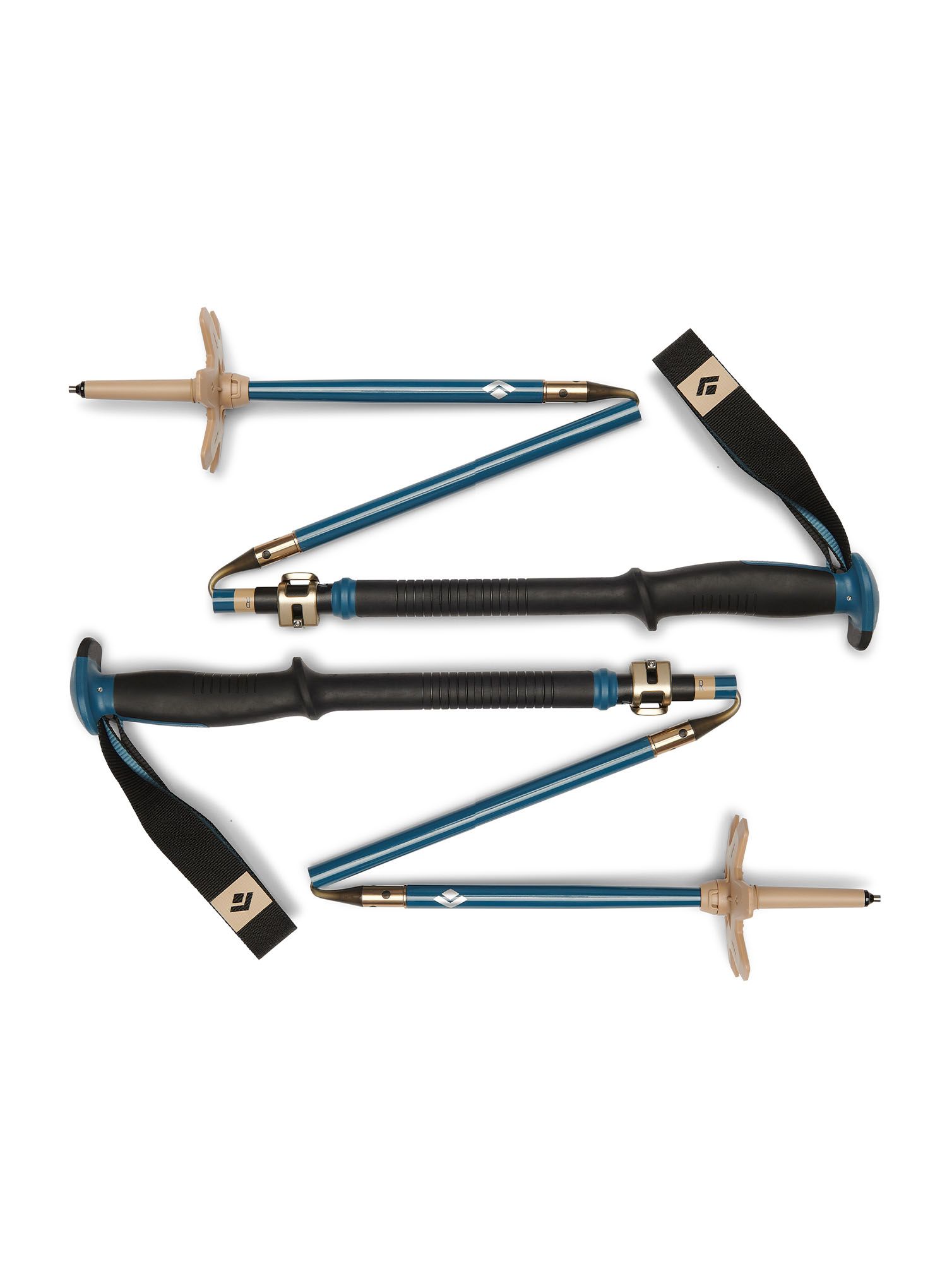 Alu-Stöcke Black Diamond Traverse Compactor Ski Poles - creek blue