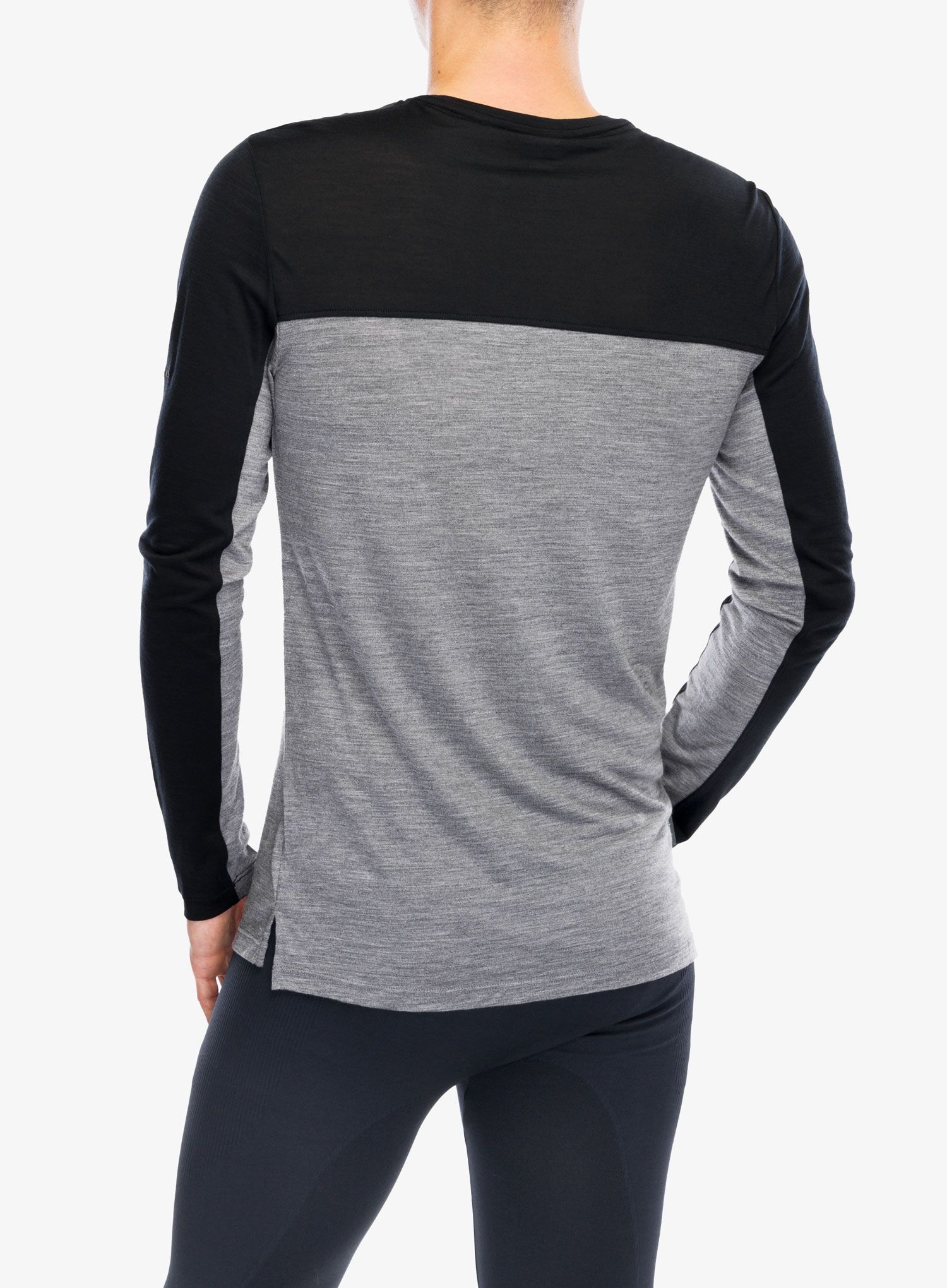 Pullover Icebreaker Merino 125 Cool-Lite Sphere LS Tee - cb graphite hthr/black/cb