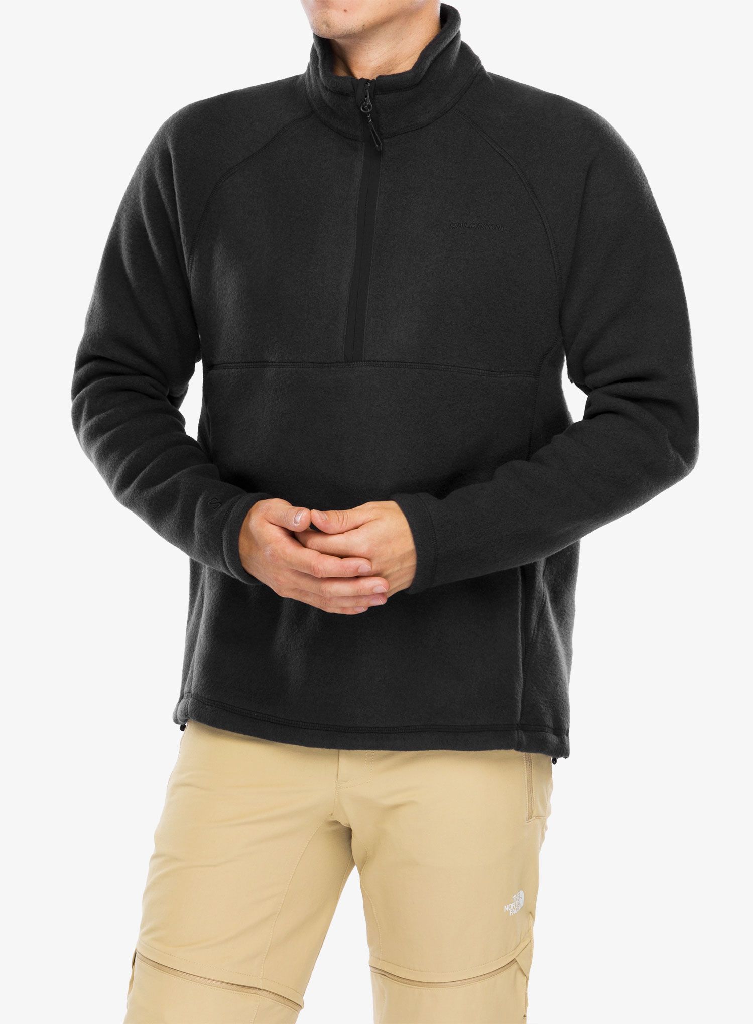 Fleecepullover Salomon Chroma Fleece Pullower Hz - deep black