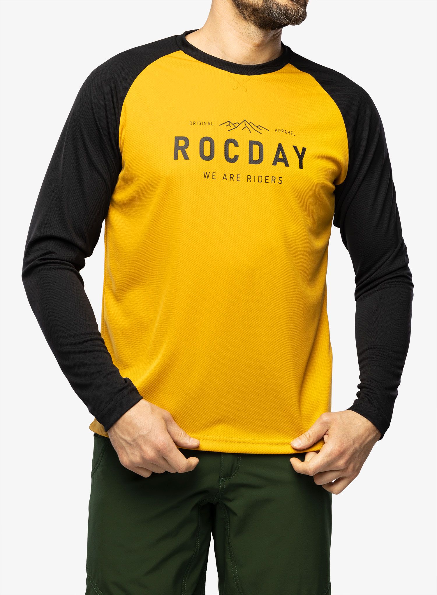 Radtrikot Langarm Rocday Patrol - black/yellow