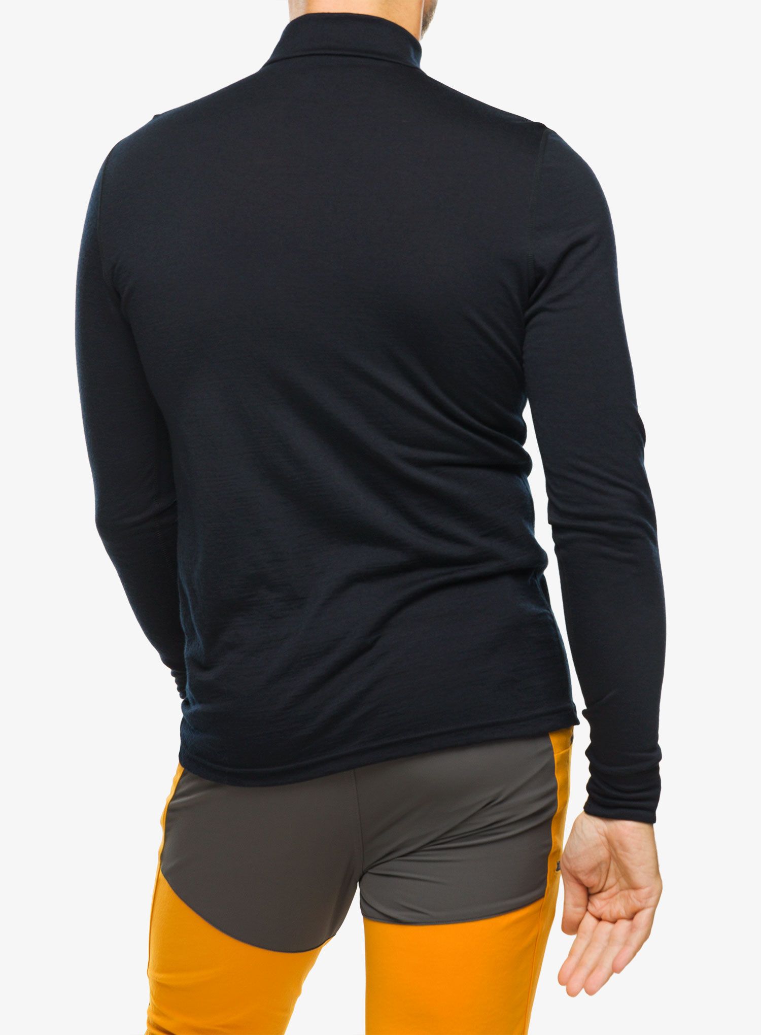 Funktionsshirt Langarm Odlo Merino 200 BL Top Turtle Neck LS Half Zip - black