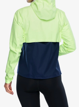 Laufjacke Damen Brooks High Point Waterproof Jacket - lime/navy