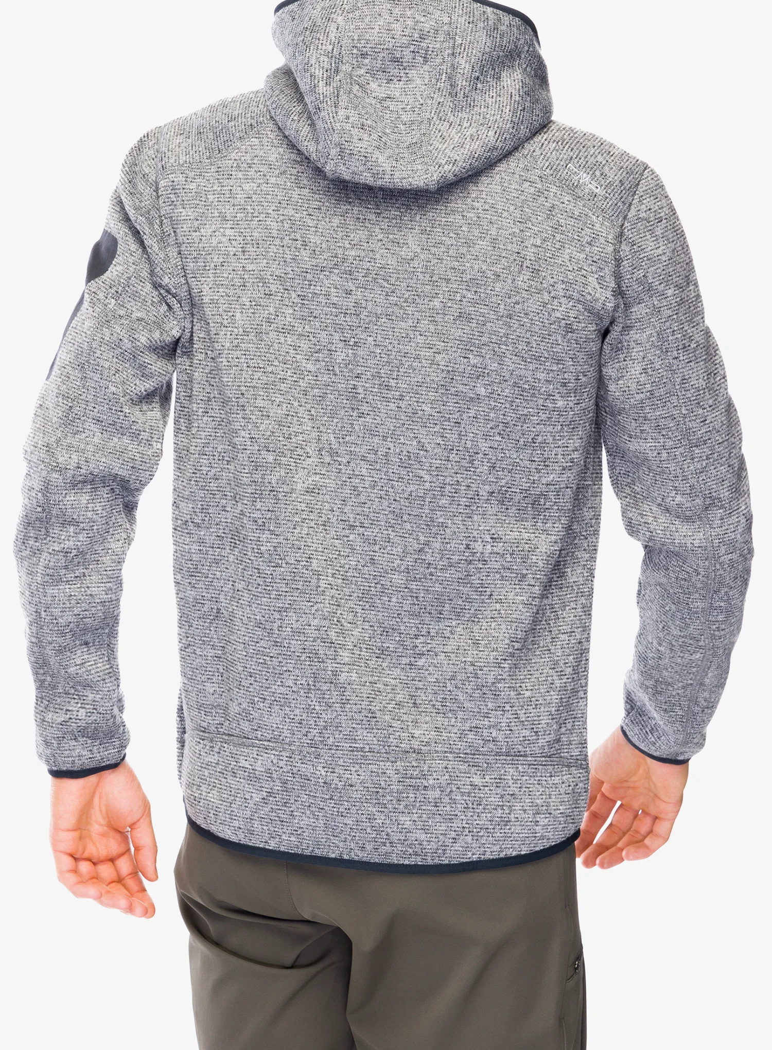 Fleecejacke CMP Borgis Fix Hood Jacket - ice/titanio/nero