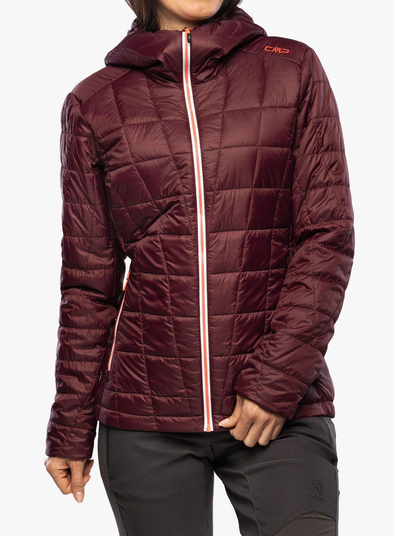 Thermojacke Damen CMP Jacket Fix Hood Ziggs - burgundy