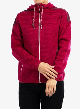 Fleecepullover Damen CMP Lucy Jacket Fix Hood - fucsia/amaranto