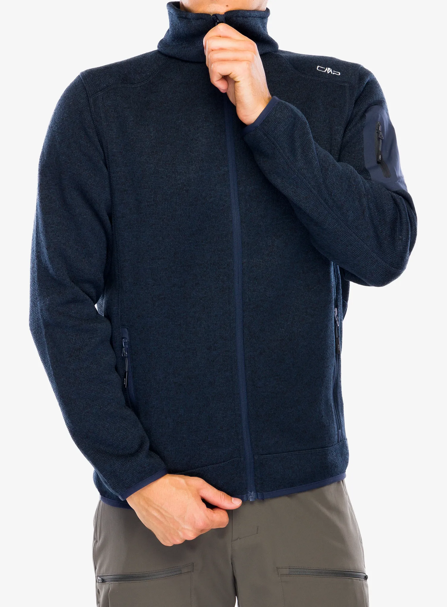 Fleecepullover CMP Perl Jacket Knitted - b.blue/antracite