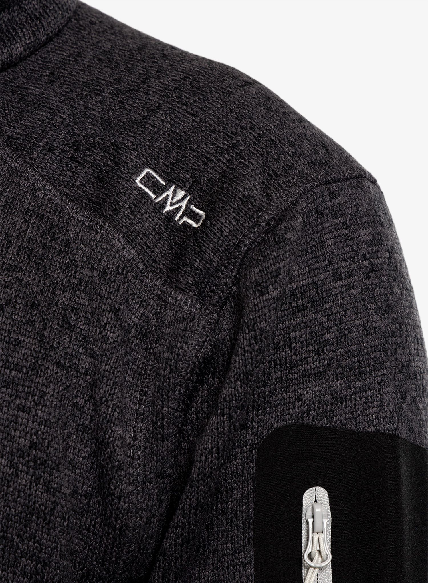 Fleecepullover CMP Perl Jacket Knitted - nero/glacier