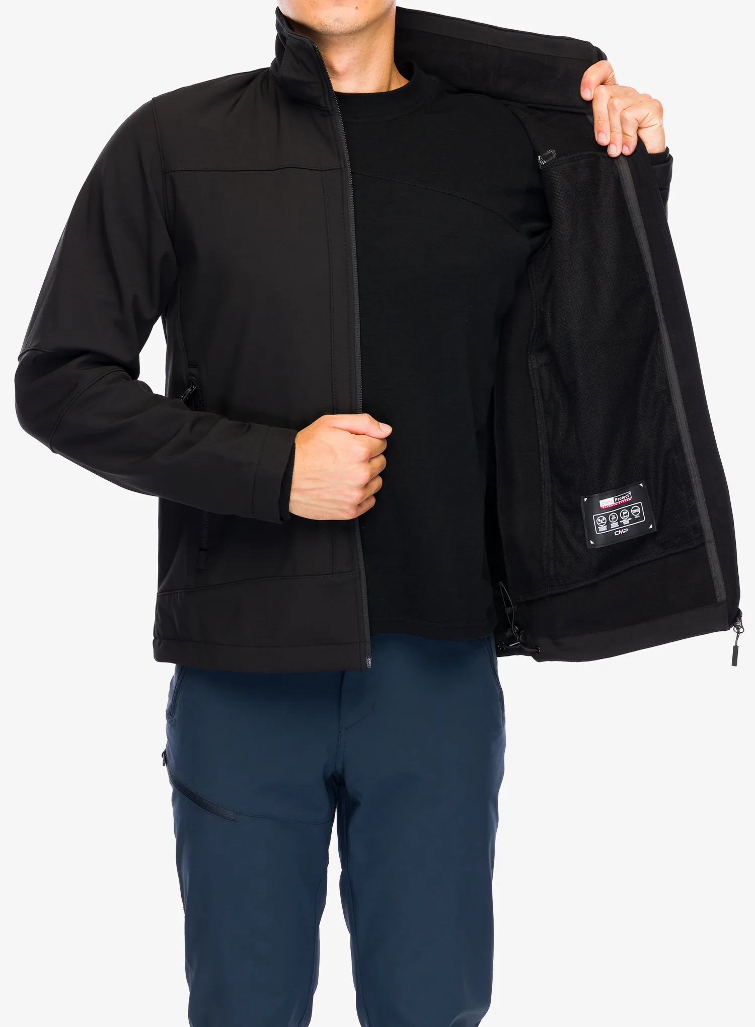 Softshelljacke CMP Vivo Jacket Zip Hood - nero