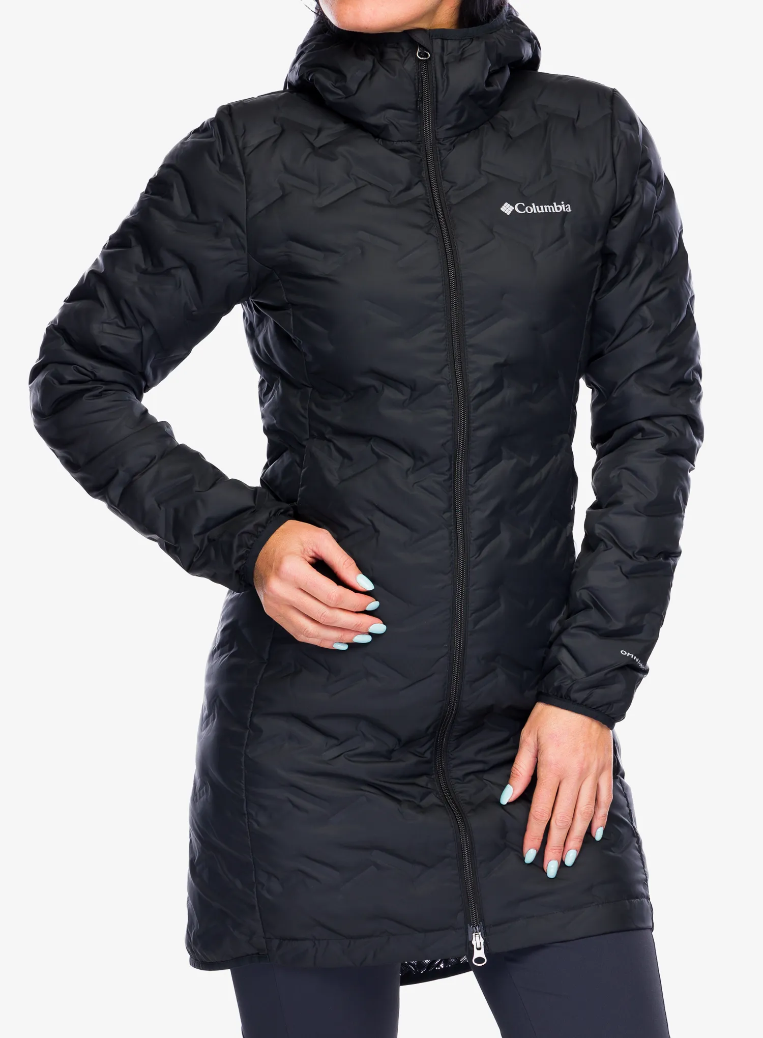 Daunenmantel Damen Columbia Delta Ridge II Long Down Jacket - black