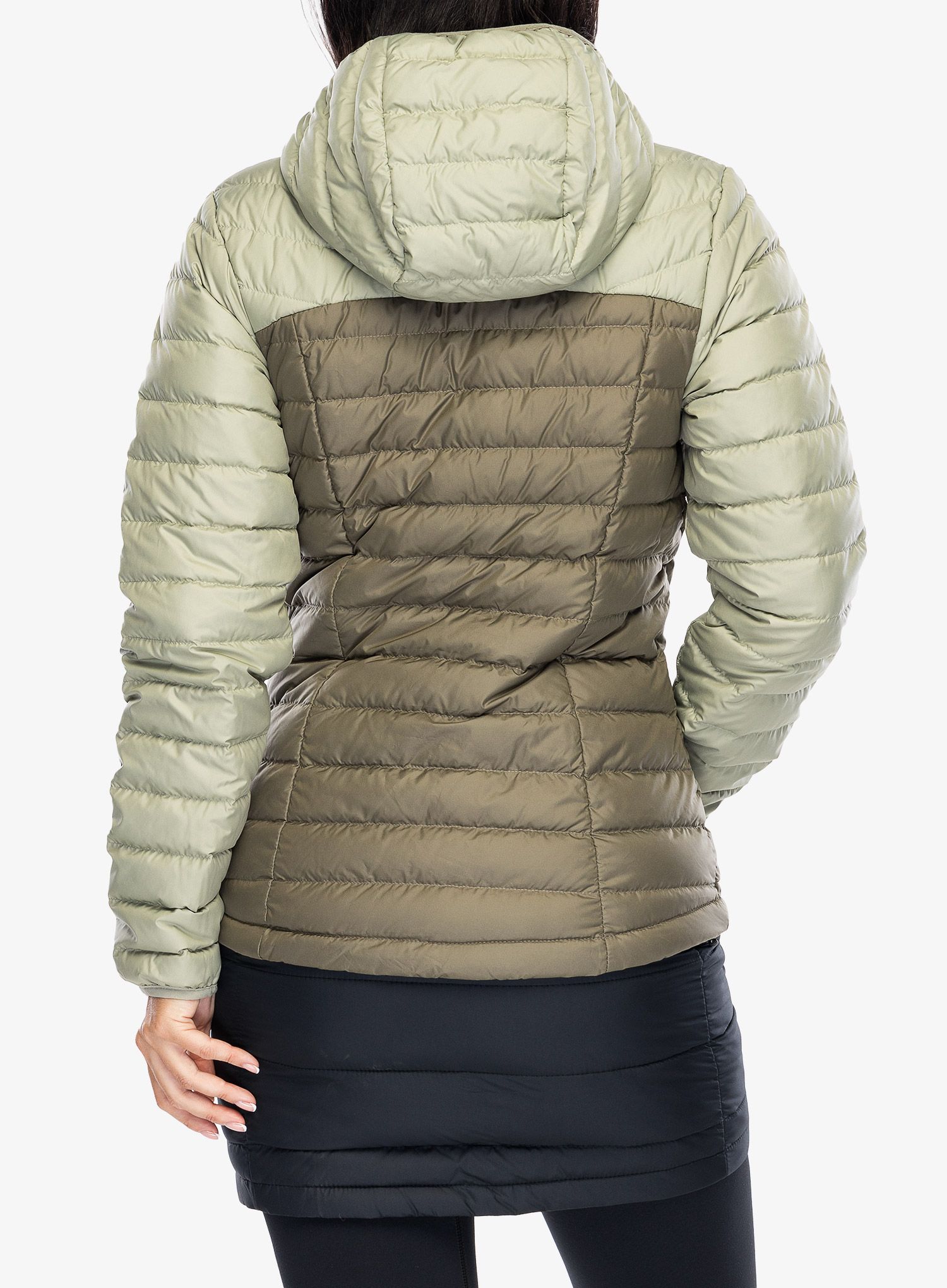 Daunenjacke Damen Columbia Westridge Hooded Down Jacket - safari/stone green