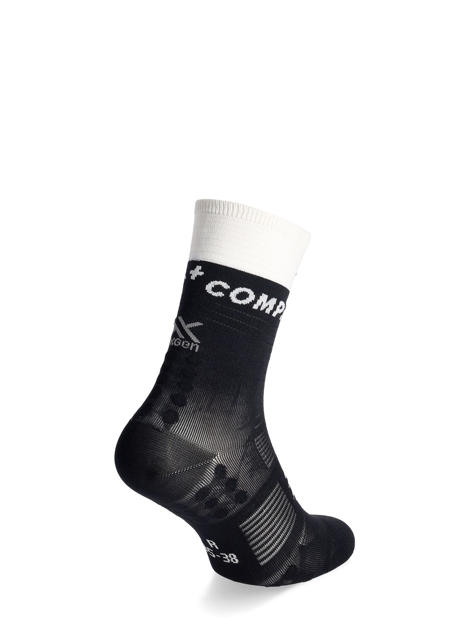 Laufsocken Herren Compressport Mid Compression Socks V2.0 - black/white