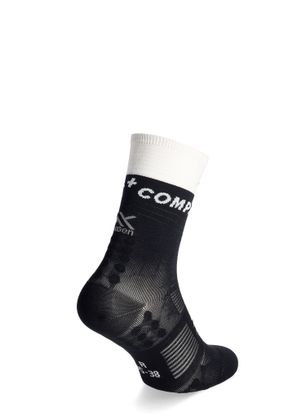 Laufsocken Herren Compressport Mid Compression Socks V2.0 - black/white