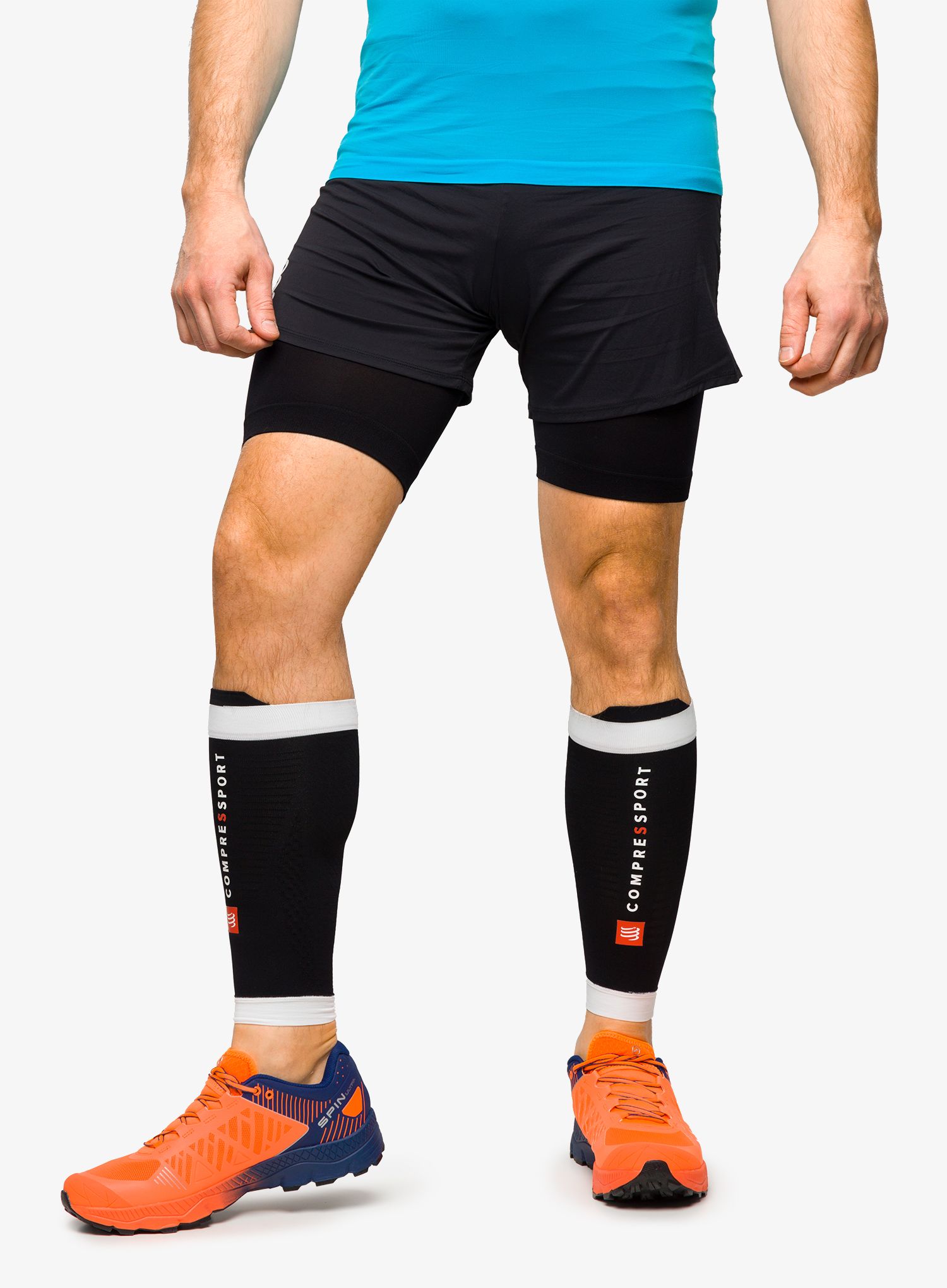 Wadenkompressoren Compressport R2 3.0 - black/white