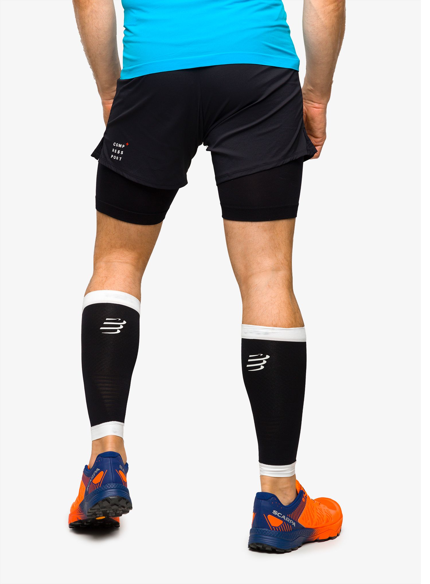 Wadenkompressoren Compressport R2 3.0 - black/white