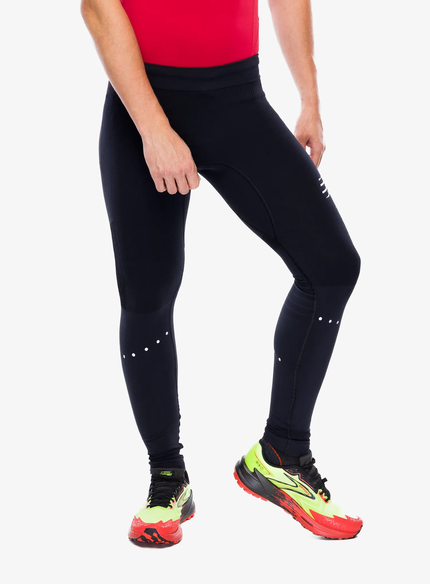Lauftights Compressport Winter Running Legging M - black