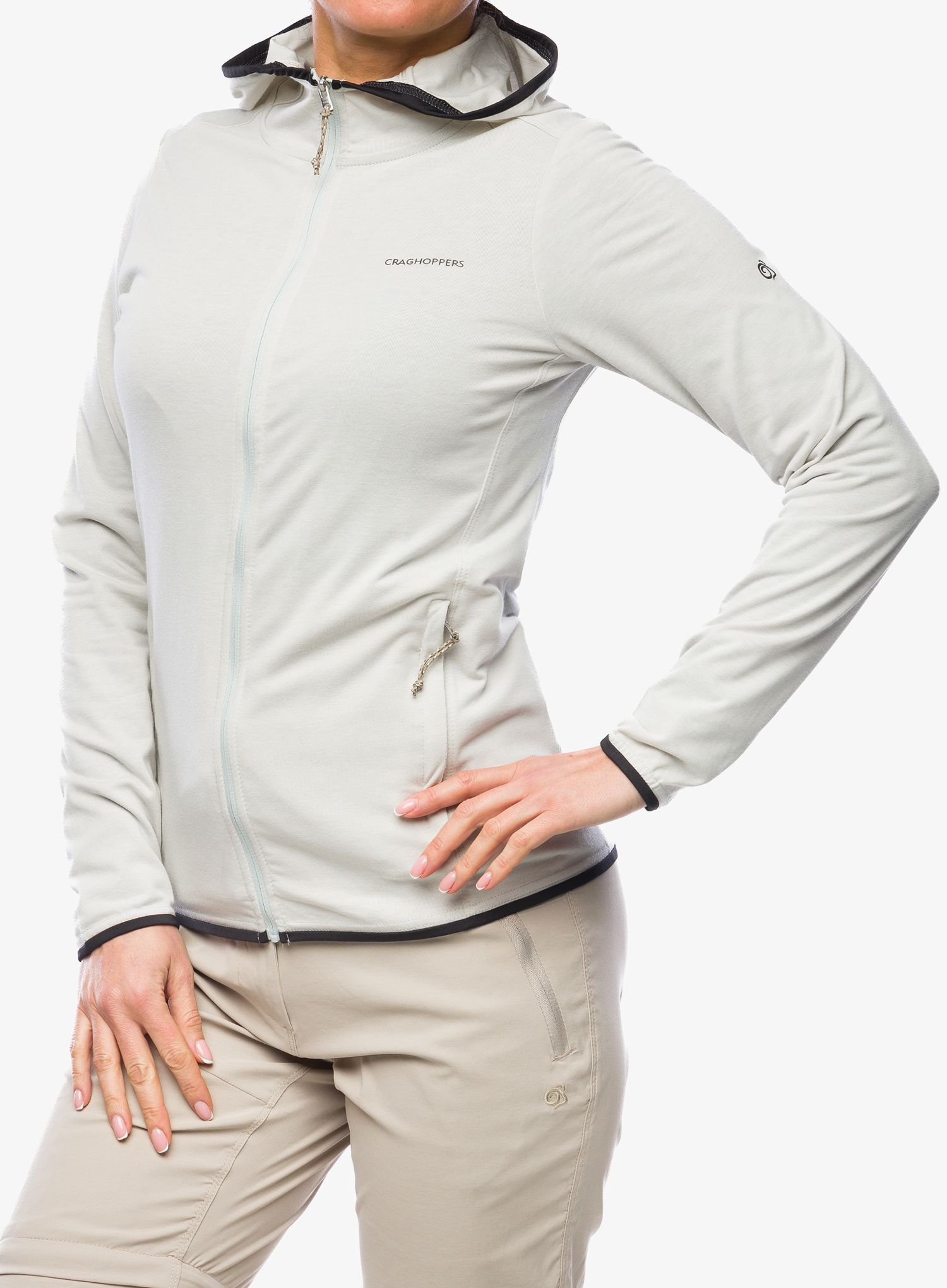 Hoodie Damen Craghoppers NosiLife Afia Hooded Jacket - light grey marl