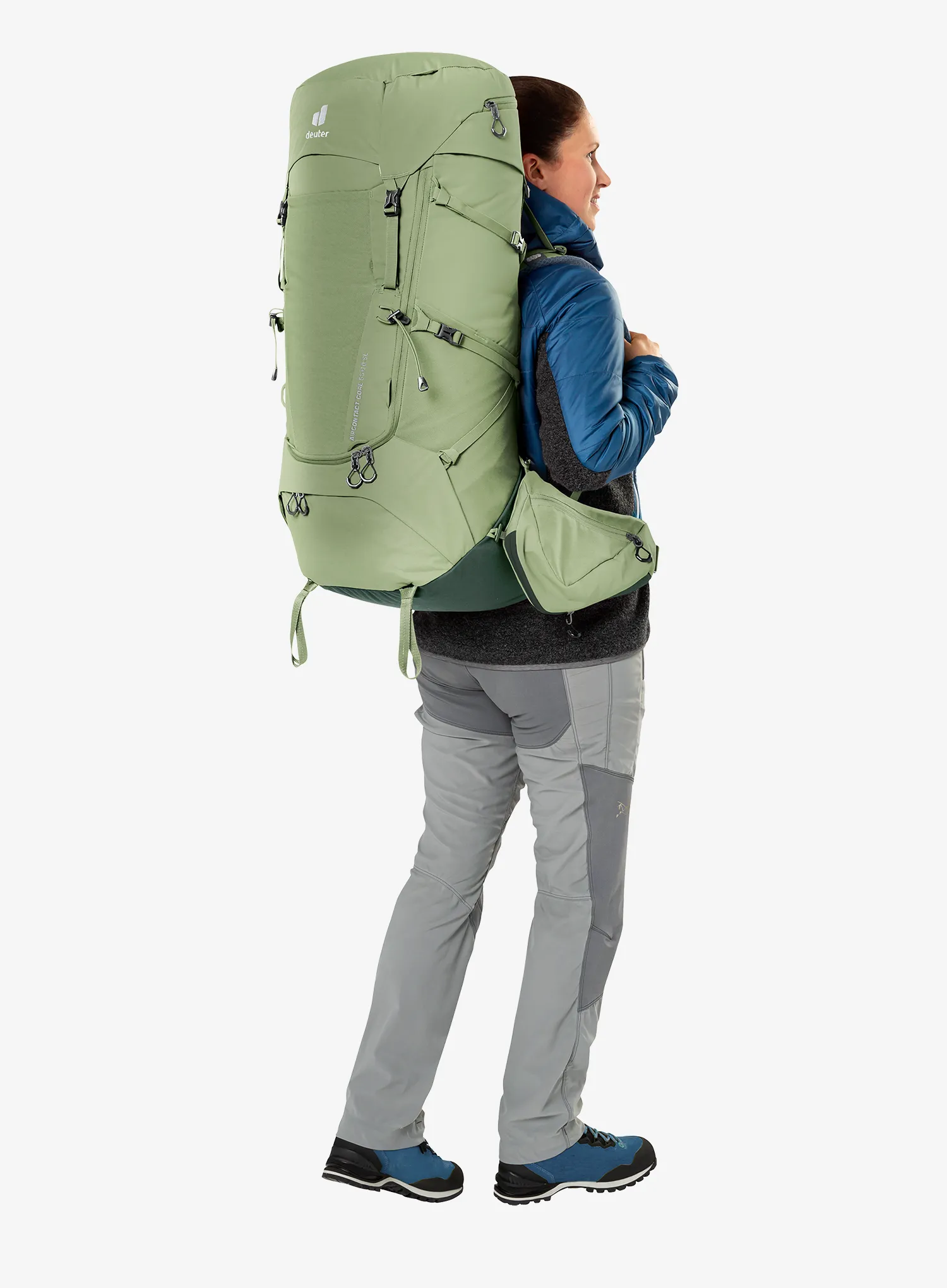 Trekkingrucksack Damen Deuter Aircontact Core 55 + 10 SL - grove/ivy