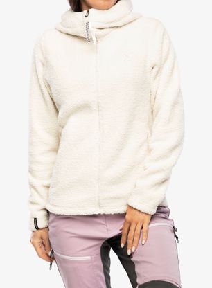 Fleecehoodie Damen Didriksons Anniken Full Zip 2 - shell white