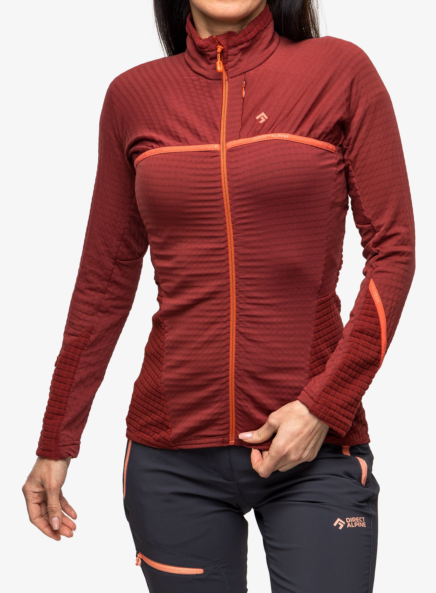 Pullover mit Reißverschluss Damen Direct Alpine Aura Light Lady - palisander