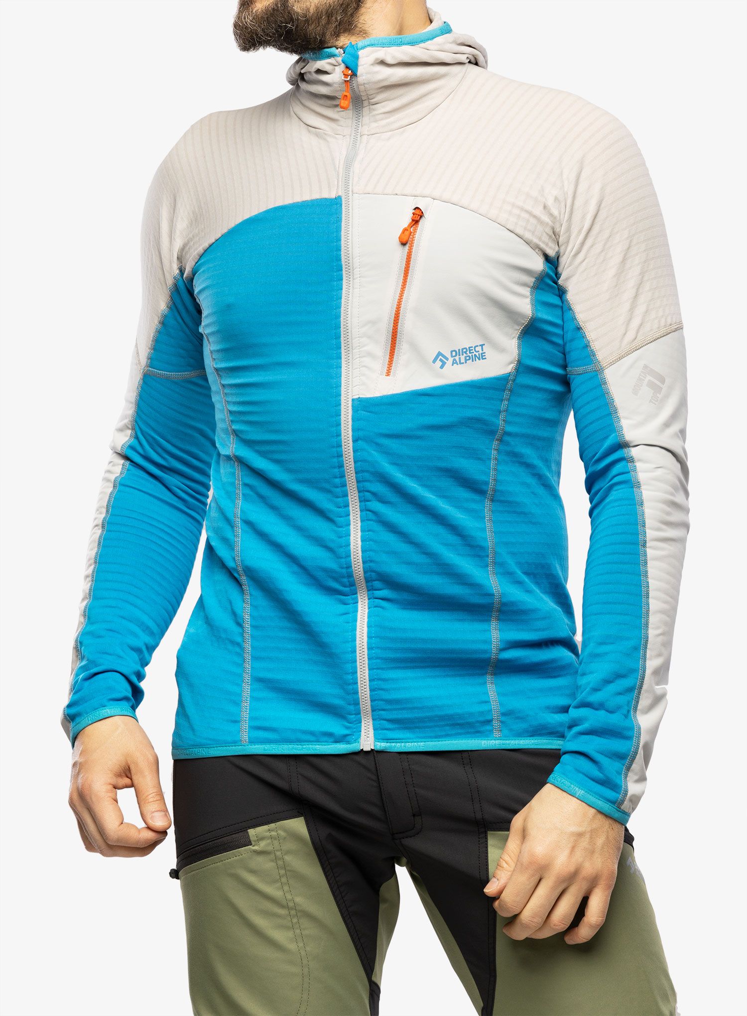 Hoodie Direct Alpine Dragon  - ocean/grey