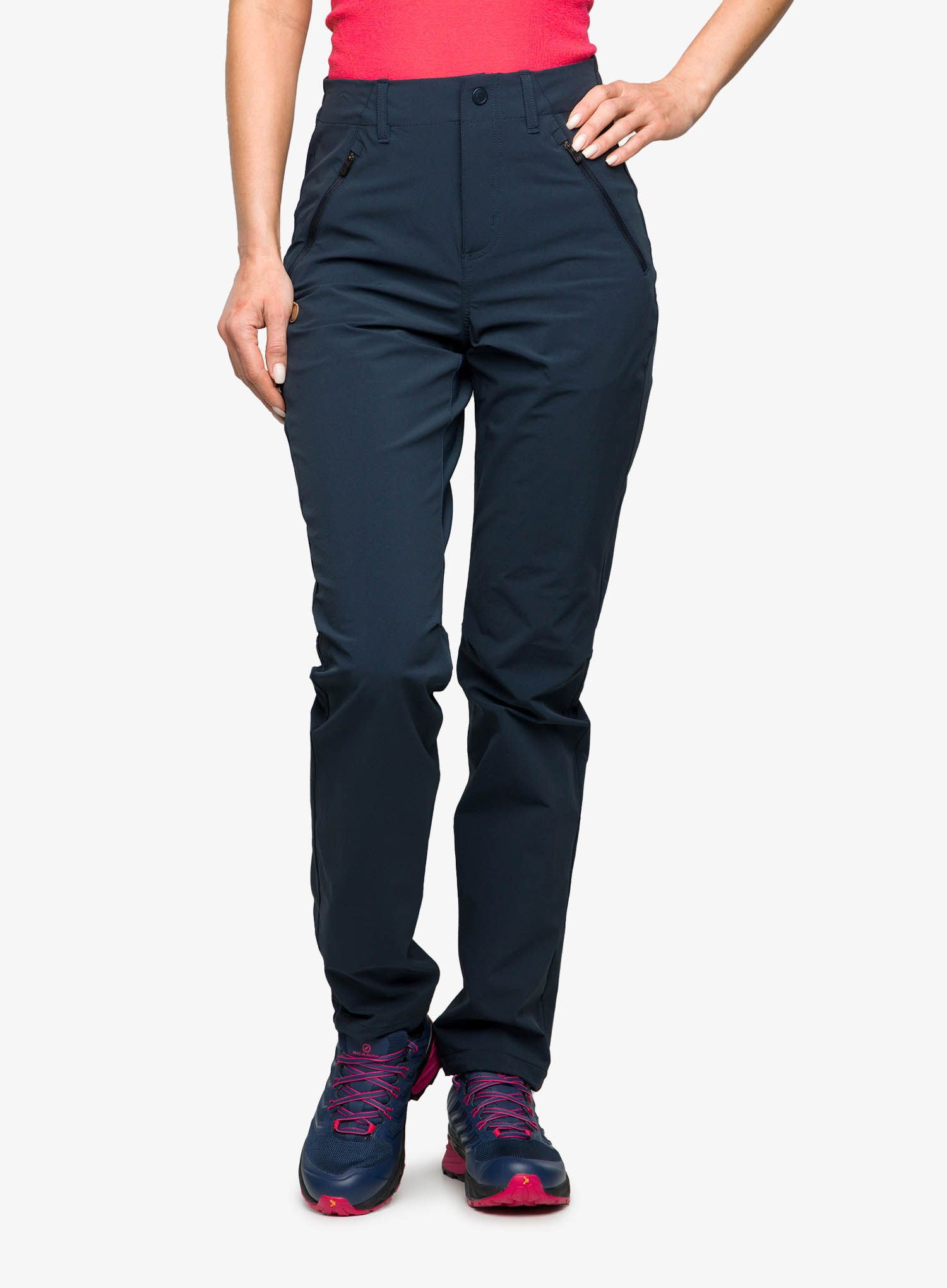 Trekkinghose Damen Fjallraven Abisko Trail Stretch Trousers - dark navy