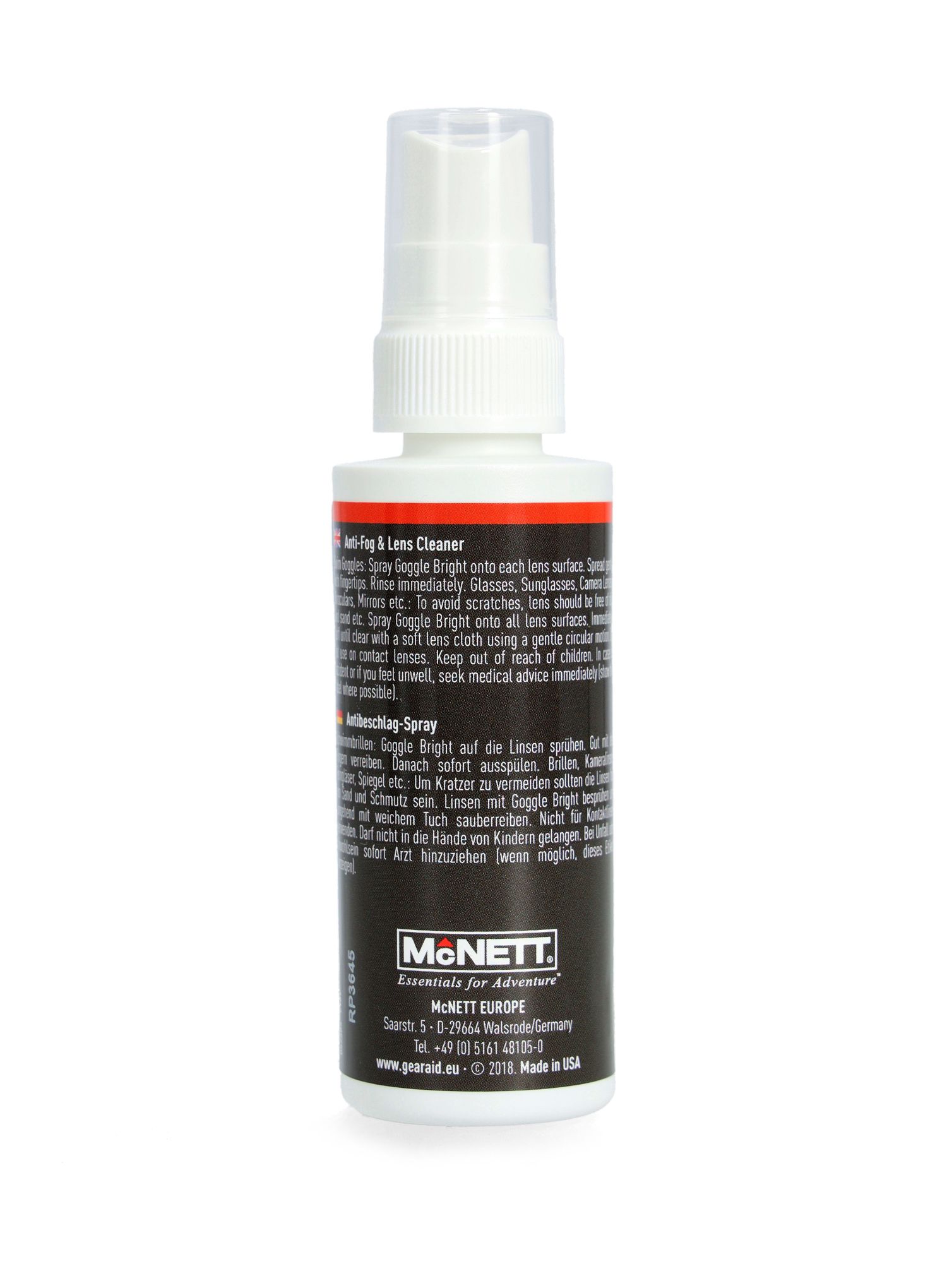 Spray Gear Aid Anti-Fog Cleaner