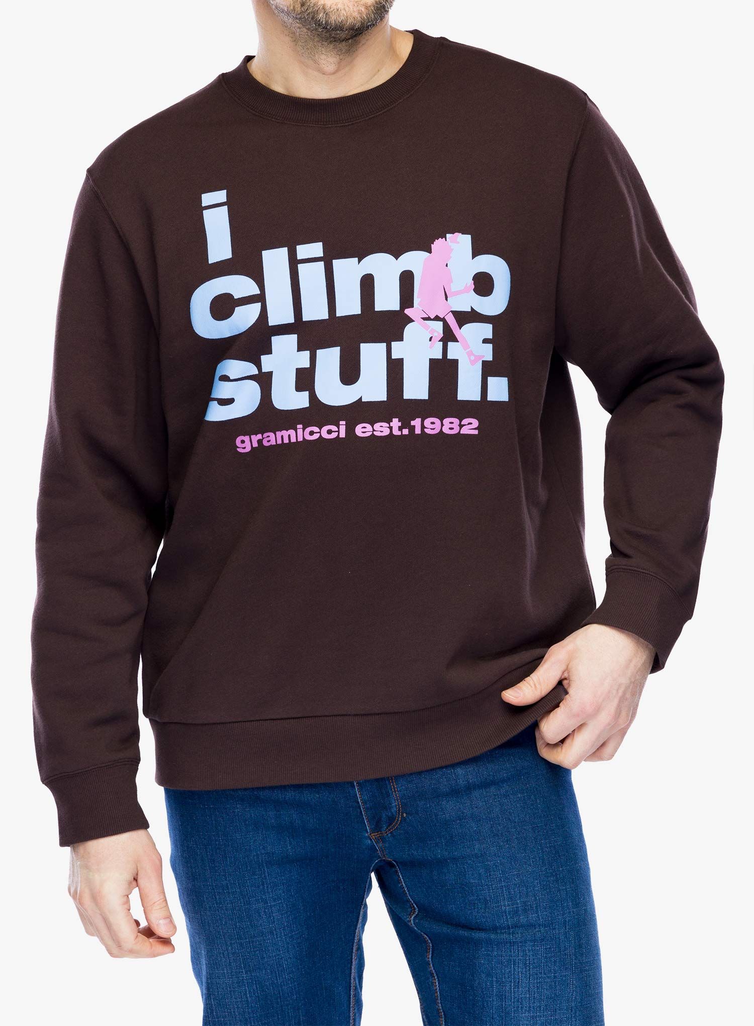 Pullover Gramicci I Climb Stuff Sweatshirt - deep brown